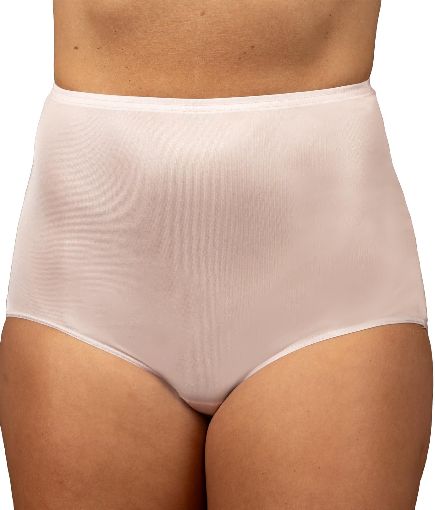 ShadowlineWomen's Hidden Elastic Nylon Full Brief Panty 3-Pack
