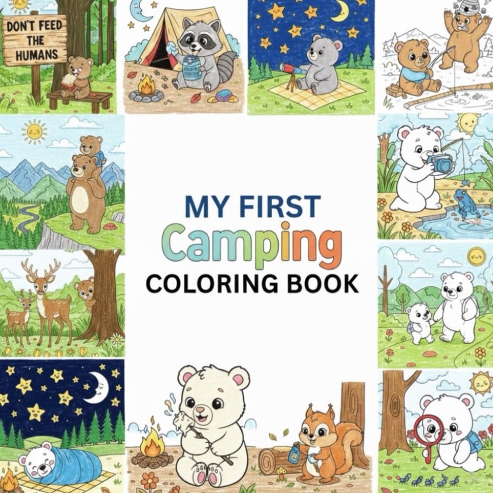 My First Camping Coloring Book: Preschool Toddler Coloring Fun for Toddlers with Big funny Pictures, Bleed Proof Coloring And Bonus Drawing Pages For Camping Activities & Camping Keepsake