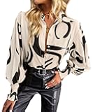 Women's Floral Print Blouse Long Sleeve Button Down Shirts Casual Dressy Blouse Shirts Tops
