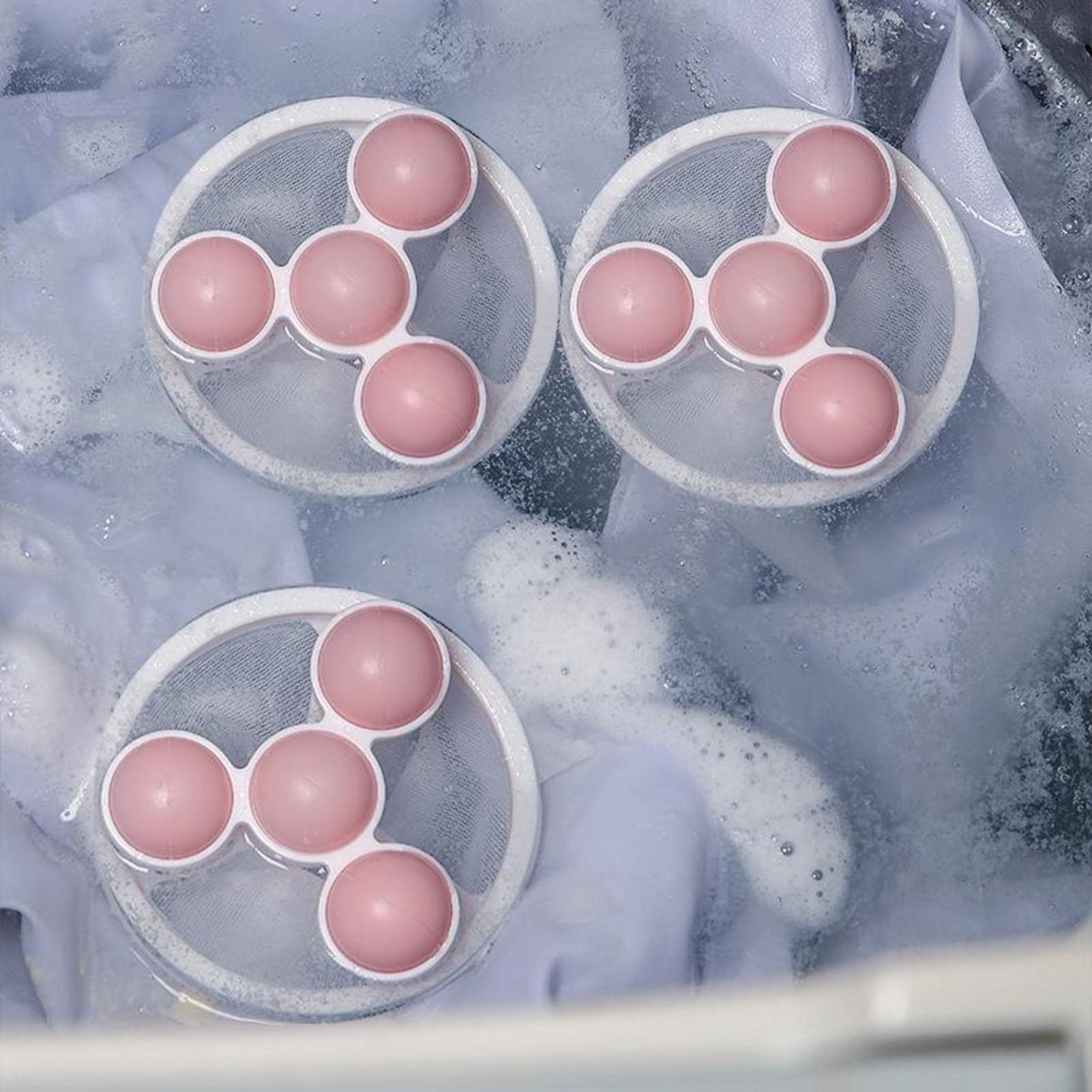 Schwimmender Filterbeutel Für Waschmaschine, 3st Floating Pet Fur Catcher Haarfilter Netzbeutel Mit 4 Schwimmenden Kugeln Tierhaarentferner Waschmaschine Wiederverwendbare Wiederverwendbar Netzbeutel