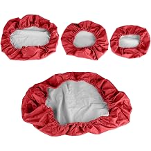 4pcs/Set Average Size Protective Full Dental Chair Cover Lastic Waterproof Protective Case PU Leather Advanced Milk Silk PU Composite Film Waterproof Material Headrest Backrest Protector Red