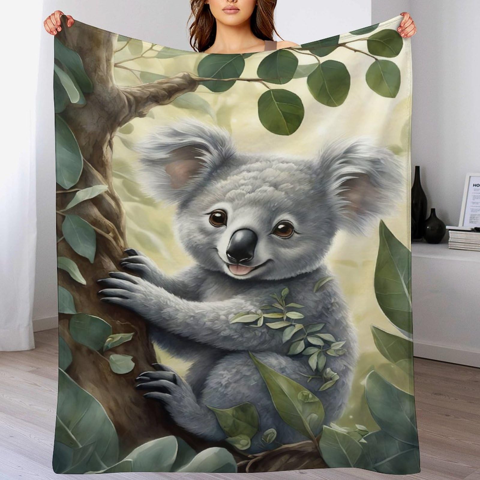 Couverture moelleuse koala pour des soirées cocooning sur le canapé