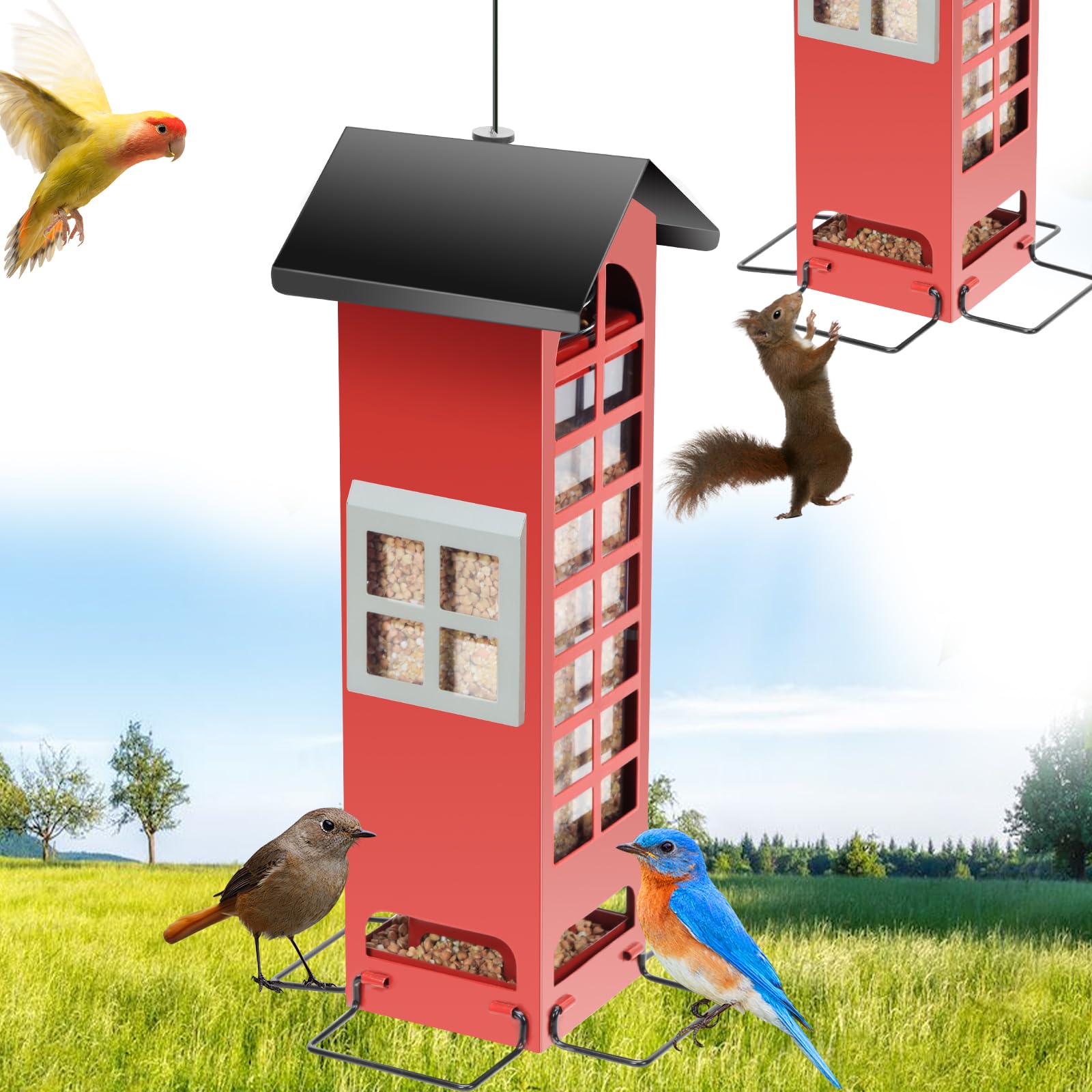 THKFUL Squirrel Proof Tube Feeder