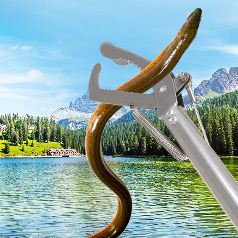 Pinza Multiuso Pieghevole per Catturare Serpenti, Strumento per la Raccolta di Serpenti A Sonagli, Mascella Larga, in Acciaio Inossidabile, Dritto