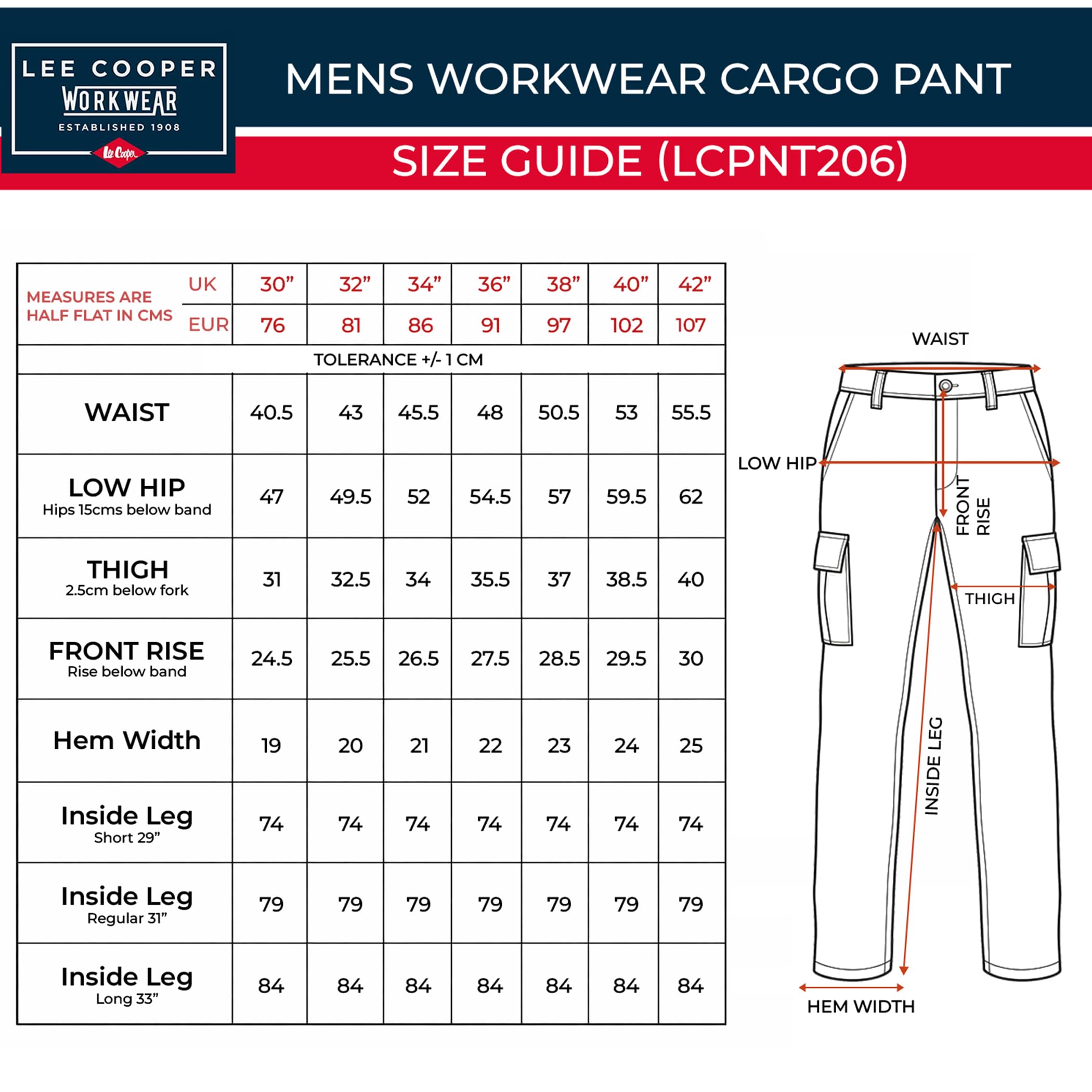 Lee Cooper Pantalon Travail Homme Cargo avec Poches Genou 320 GSM – Workwear Résistant Multi Poches, Pantalon Sécurité Entretien Facile pour Chantier (Noir, 32W/33L)