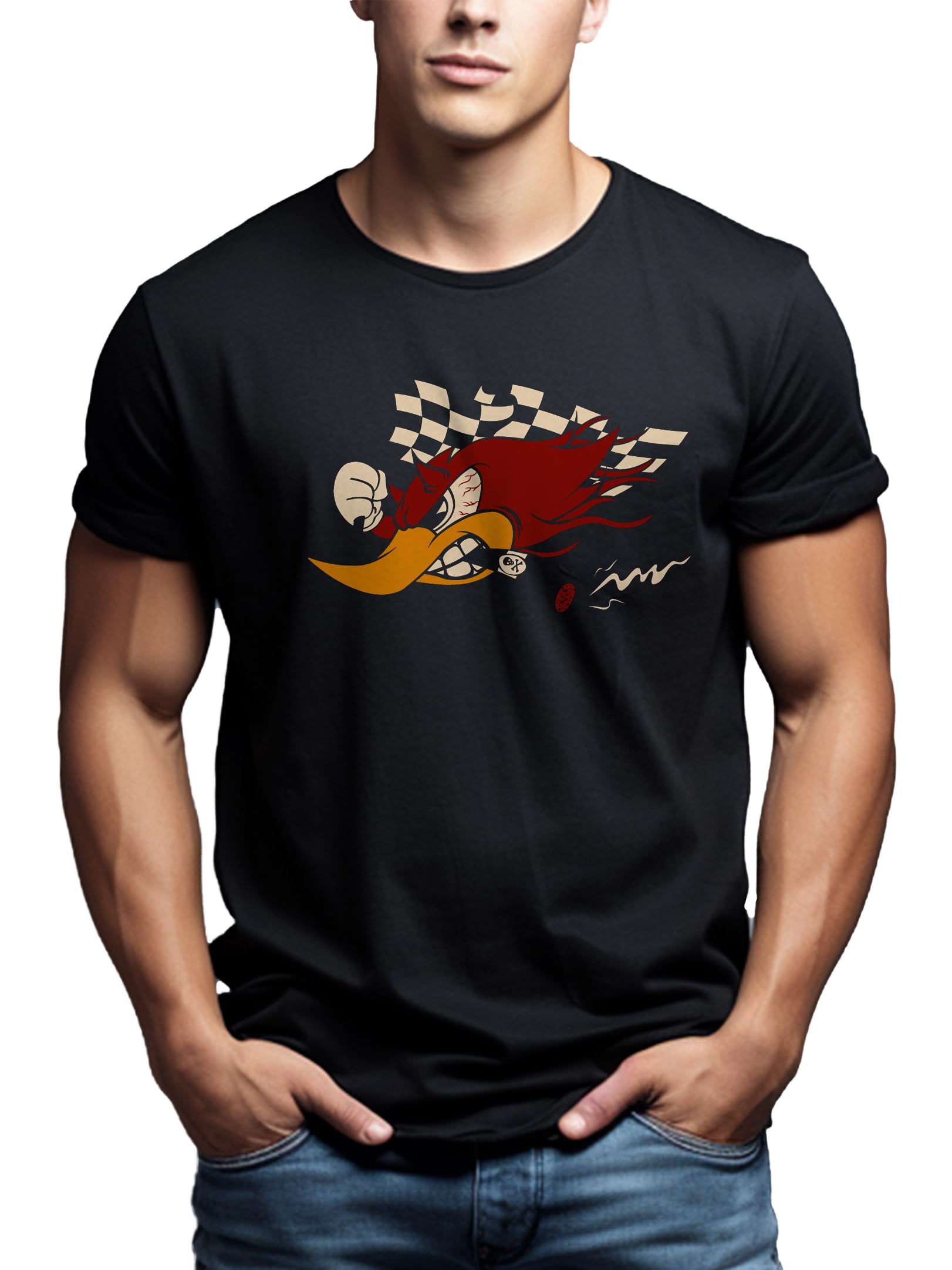 MAKAYA T-shirt motocyklowy i tuningowy dla mężczyzn - Woody Racing Team - Prezenty Akcesoria dla mężczyzn