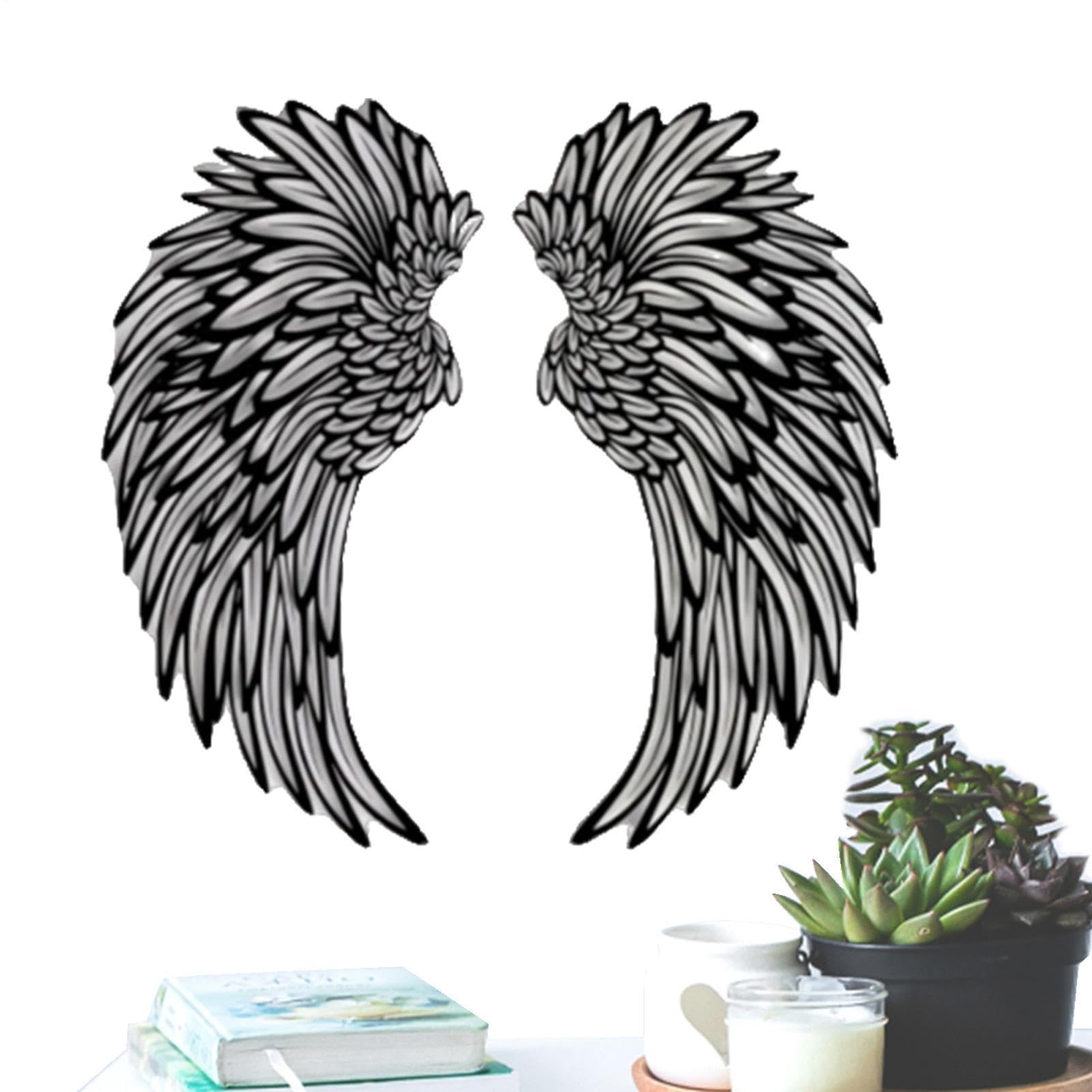 Ailes d'ange en métal pour décoration murale design maison et salon