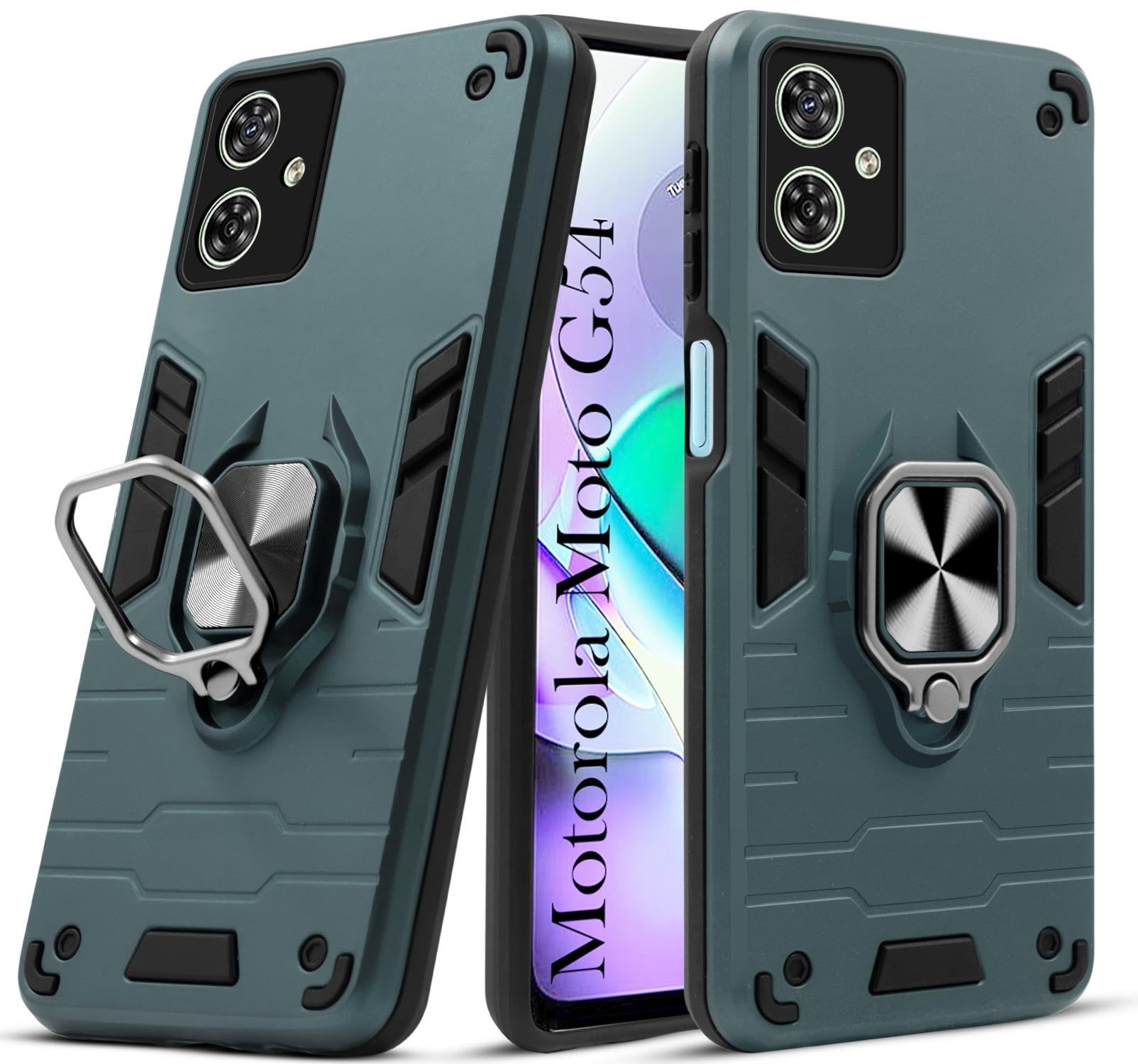 Jkobi Back Cover Case for Motorola Moto G54 (Shockproof Polycarbonate Dual Layer Hybrid Armor |Robust Green) (B0CW31FKG6) Amazon Price History, Amazon Price Tracker