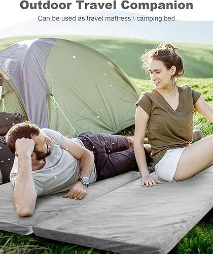 Miniatura 5 de Ferlizer Memory Foam Camping Mattress Pad, 3" Portable Roll Up Sleeping Pad for Adults, Camping Bed Pads for Sleeping with Waterproof Cover & Travel