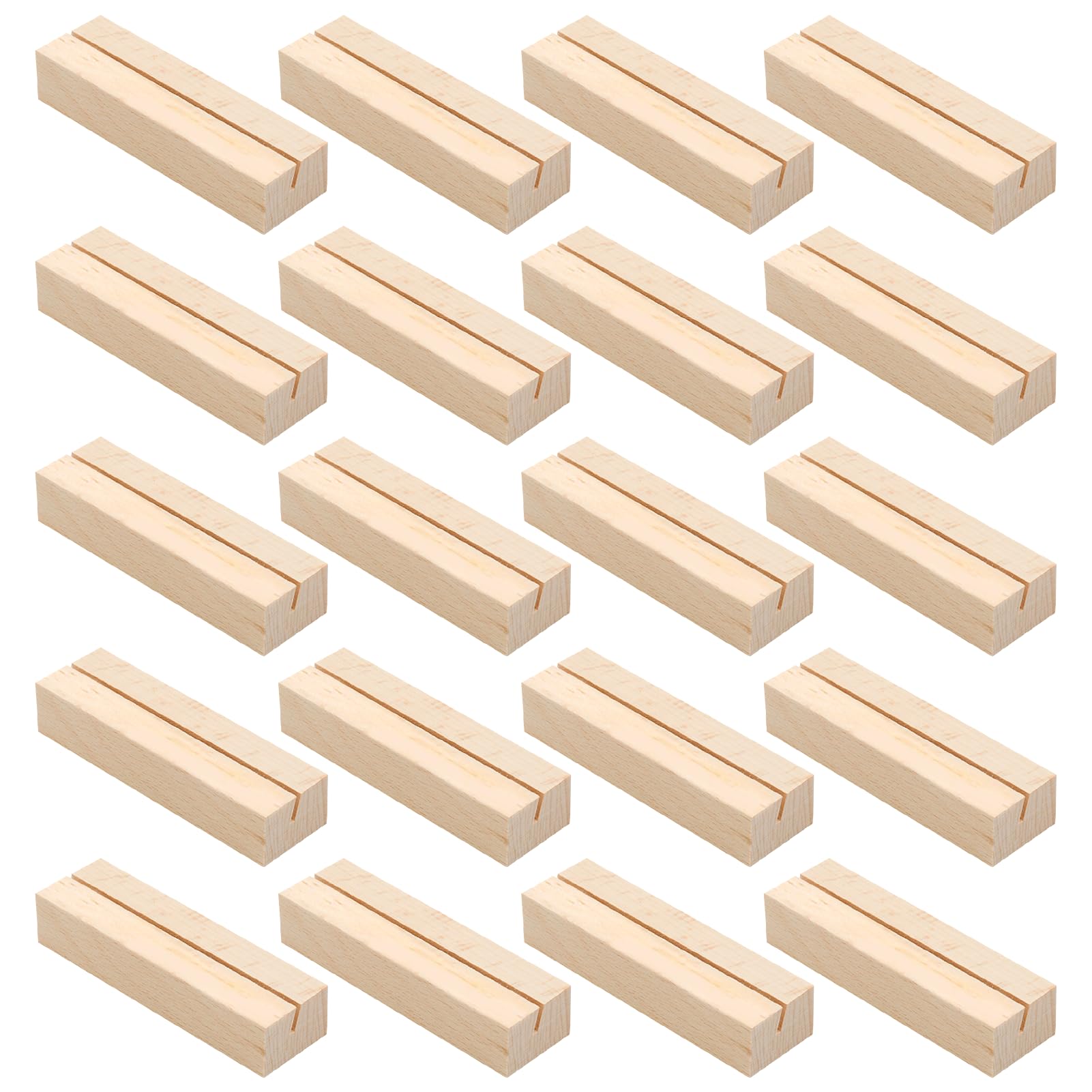 20 Pack Wooden Place Card Holders Square Natural Wood Wooden Card Holder
