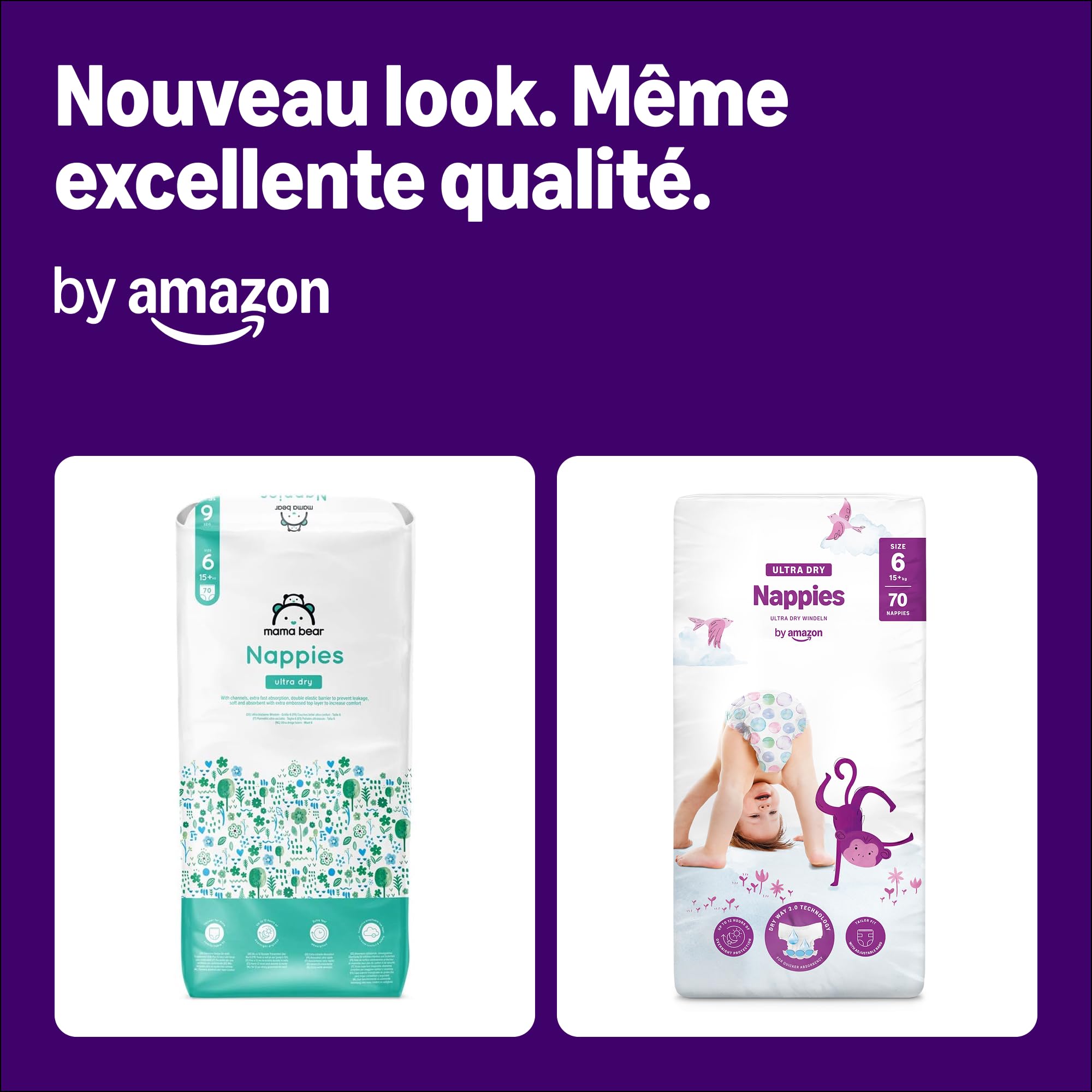 Image secondaire de Couches Bébé Ultra Absorbantes Taille 6 - Pack Mensuel de 140 Couches