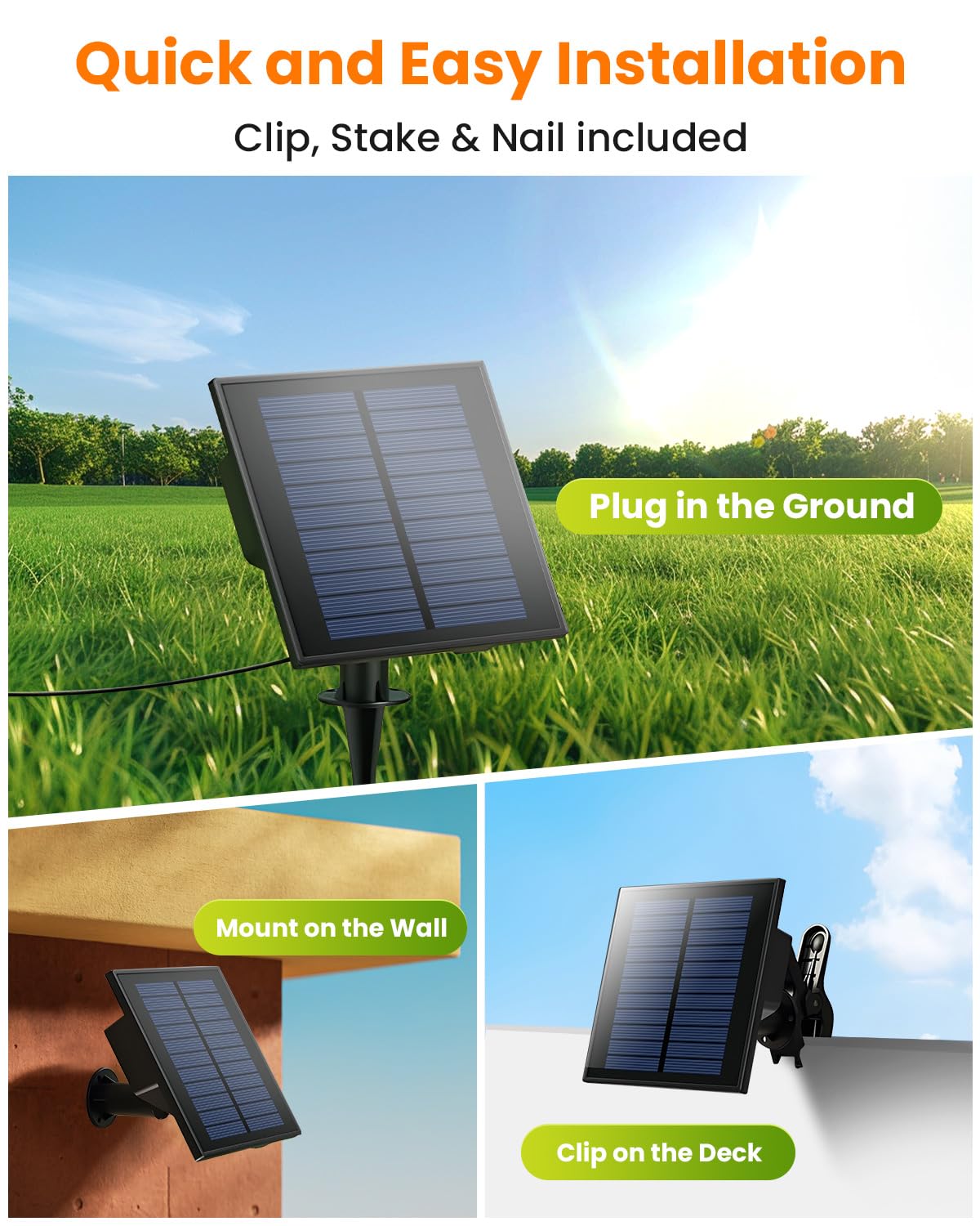 VOLIVO ST38 Solar-Lichterkette, wasserdicht, Terrassen-Lichter, solarbetrieben mit Fernbedienung und USB-Anschluss, 16 + 1 LED, bruchsichere Glühbirnen, 8 Lichtmodi, dimmbare Solarleuchte für Camping