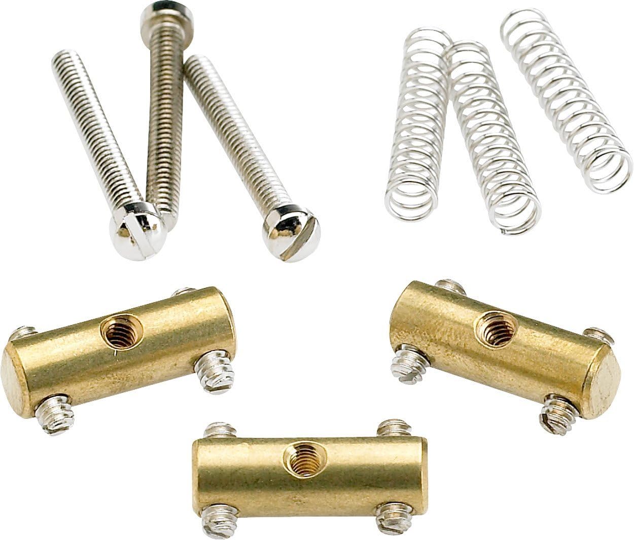 Fender 099-0843-000 Vintage Tele Bridge Sections/Saddles Brass, Set of 3