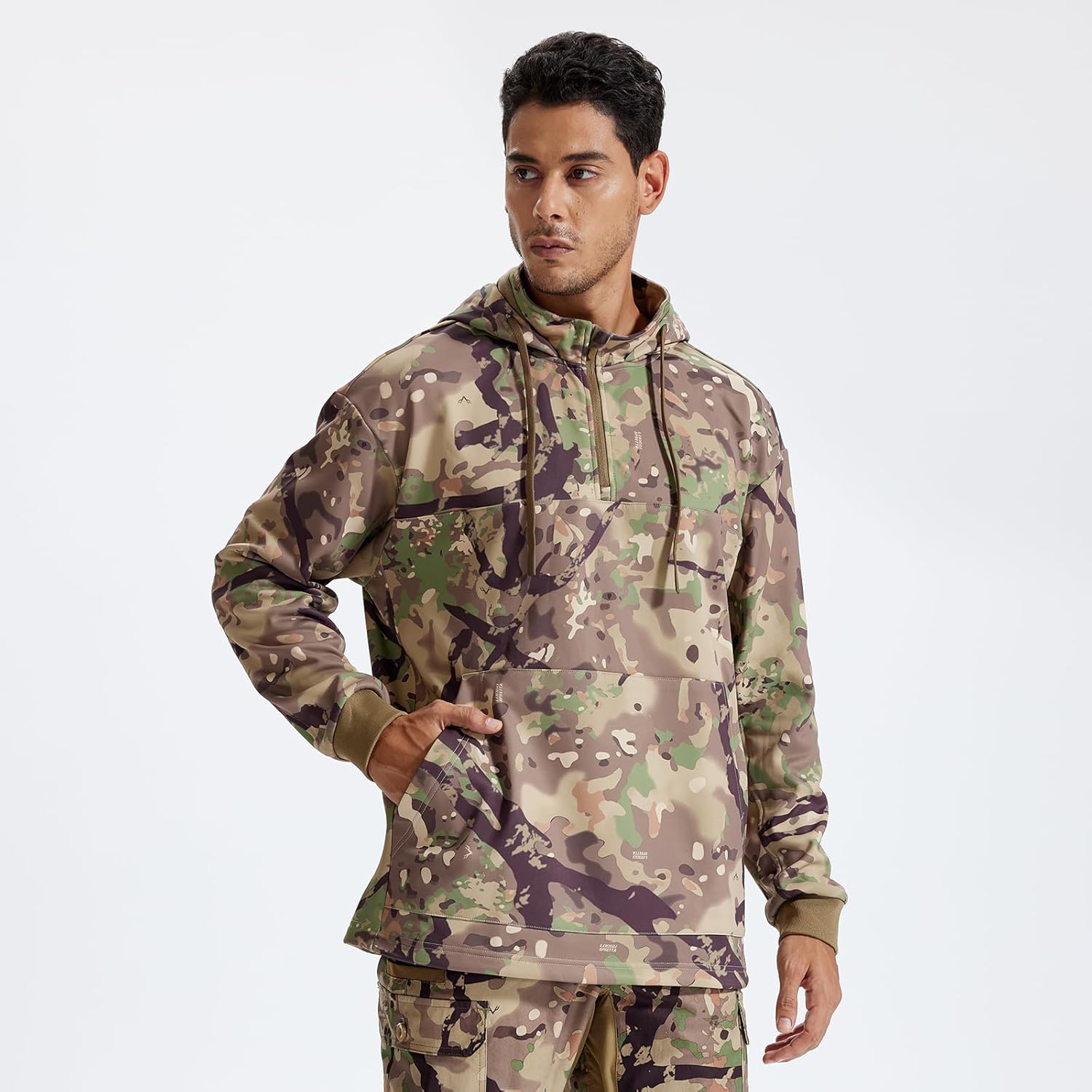 LOOGU Hunting Hoodies for Men Fleece Lining Performance Insulation Pullover Camo Hoodie