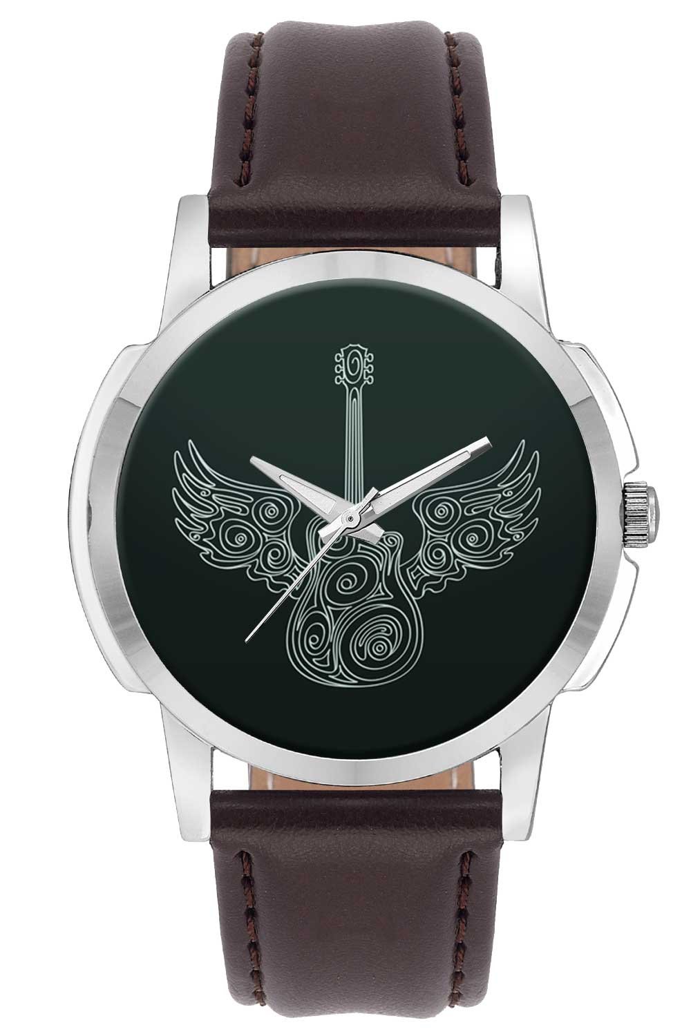 BIGOWL Wrist Watch for Men Guitar Printed Dial Analogue Branded Fashion Watches for Boys - Best Casual Analog Leather Band Watch (for Guitar Lovers) (B01IPL3W8W) Amazon Price History, Amazon Price Tracker
