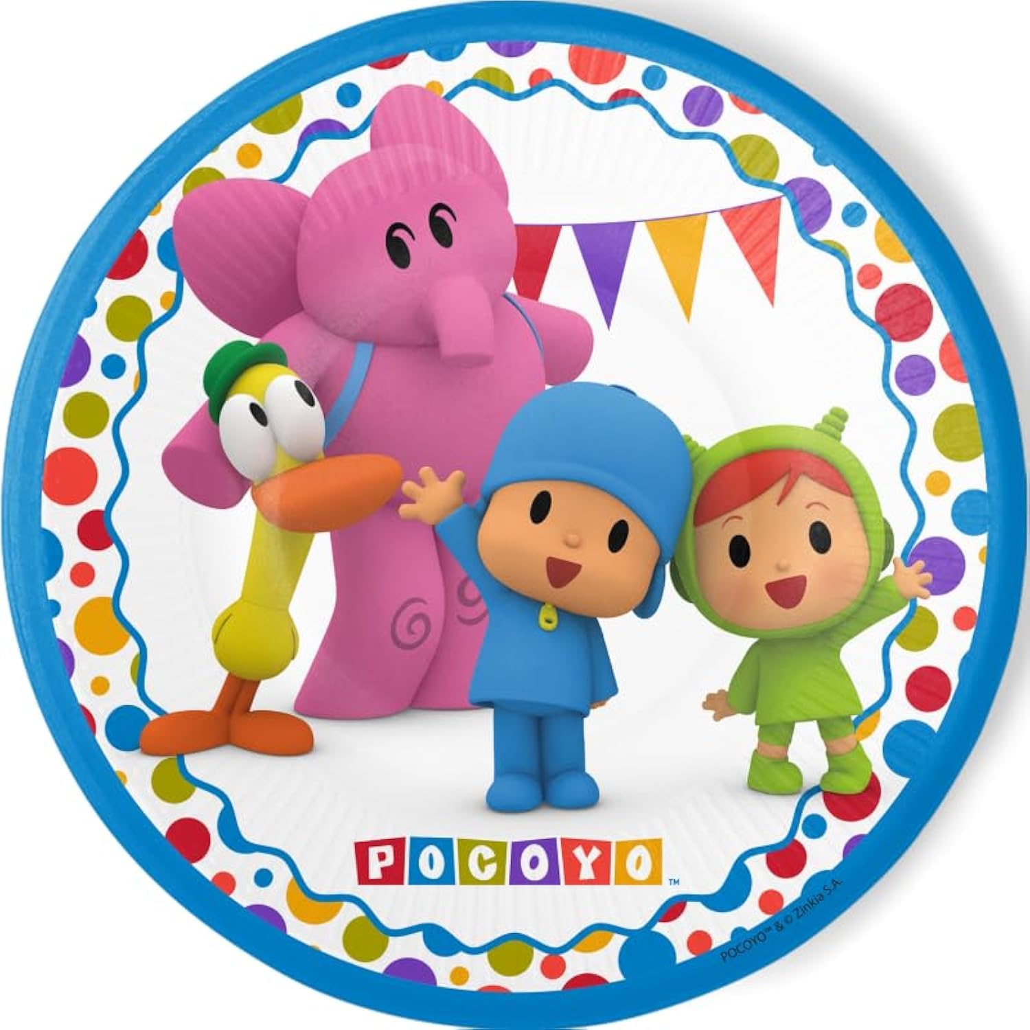 CONVER PARTYPocoyo – Disposable Plates for Children's Party by Pocoyo – Decoration Items for Themed Parties – 8 Plates – 23 cm