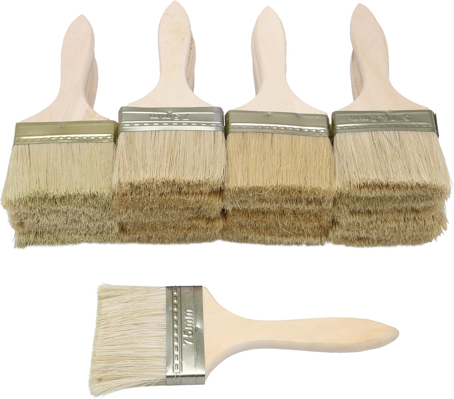 20pcs Low Cost Paint Brushes or Chip Brush with Wooden Handle,3" Width