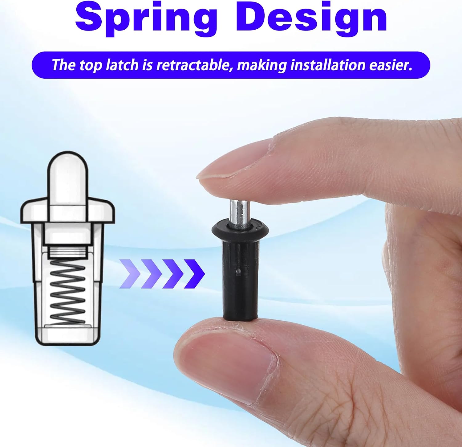 20 Pcs Cabinet Door Repair Pins Spring Loaded Bifold Door Pin