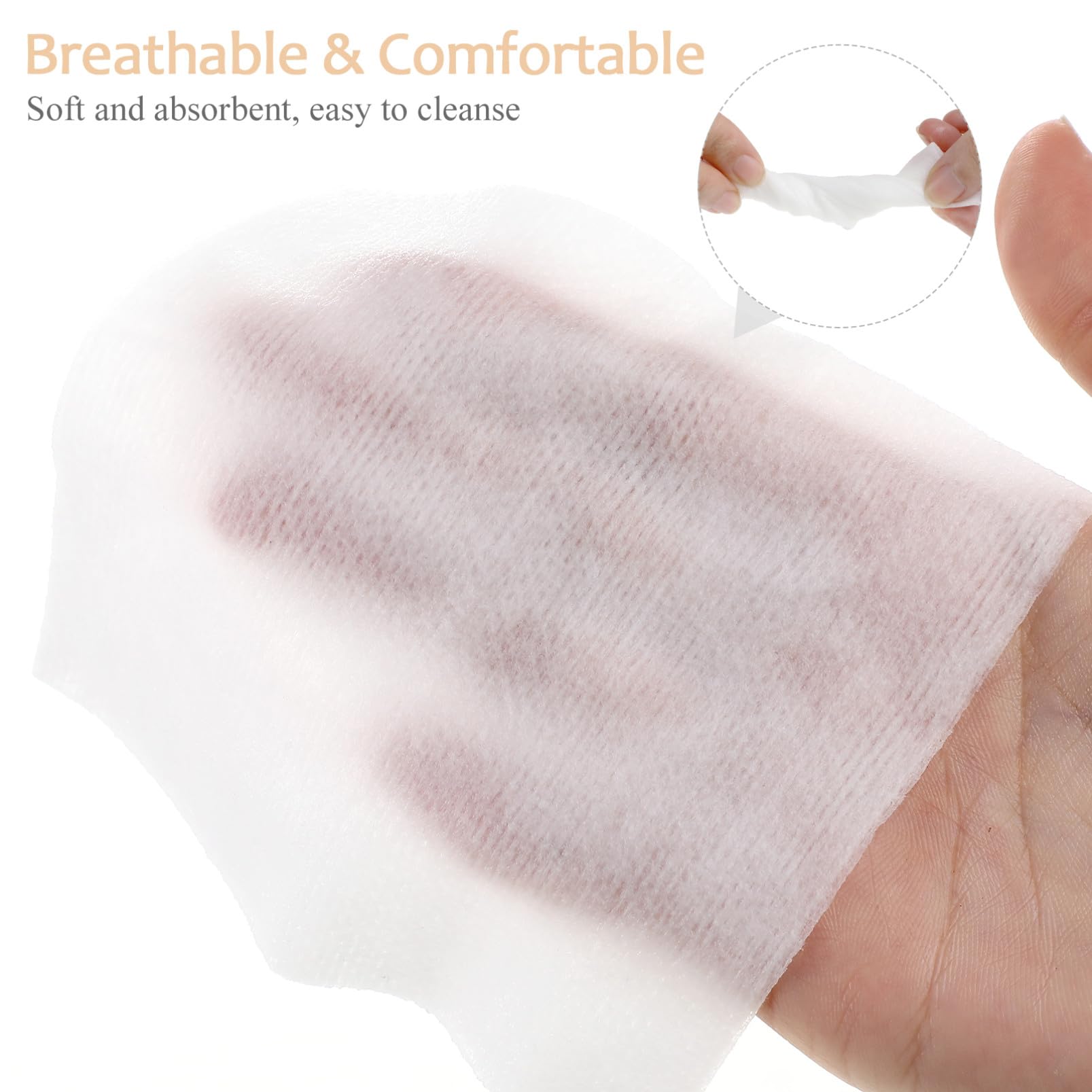 400piezas Paño Desmaquillante De Tela No Tejida Para Limpieza Profunda Facial Toallitas Desmaquillantes Individuales Para Maquillaje Diario