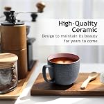 MIAMIO - 6 x 470 ml Coffee Cups/Mug Set/Coffee Cup Large/Modern Stoneware Coffee Mugs - Las Palmitas Collection