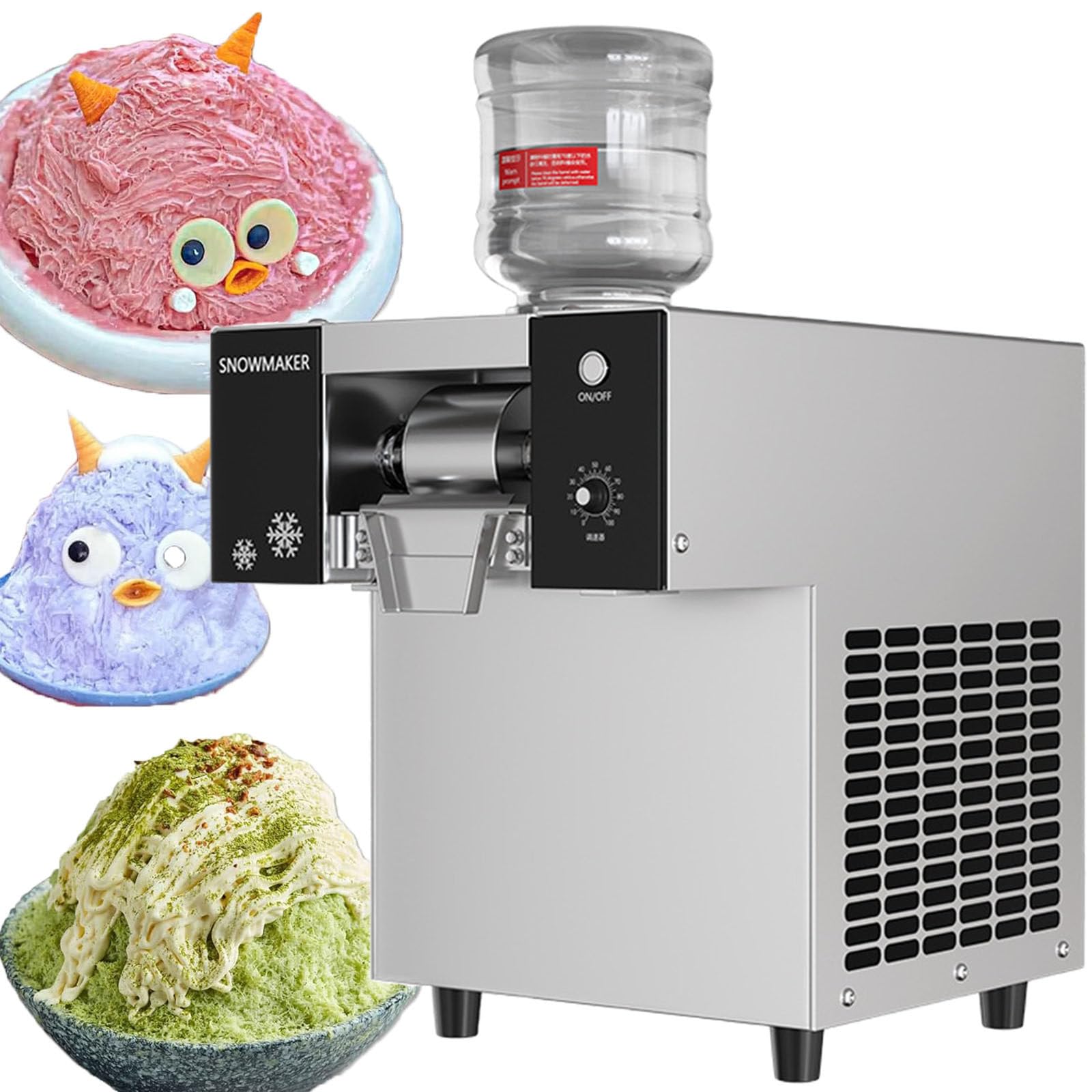 Ylpddmm Multicolor Snowflake Ice Maker Machine,Shaved Ice Machine