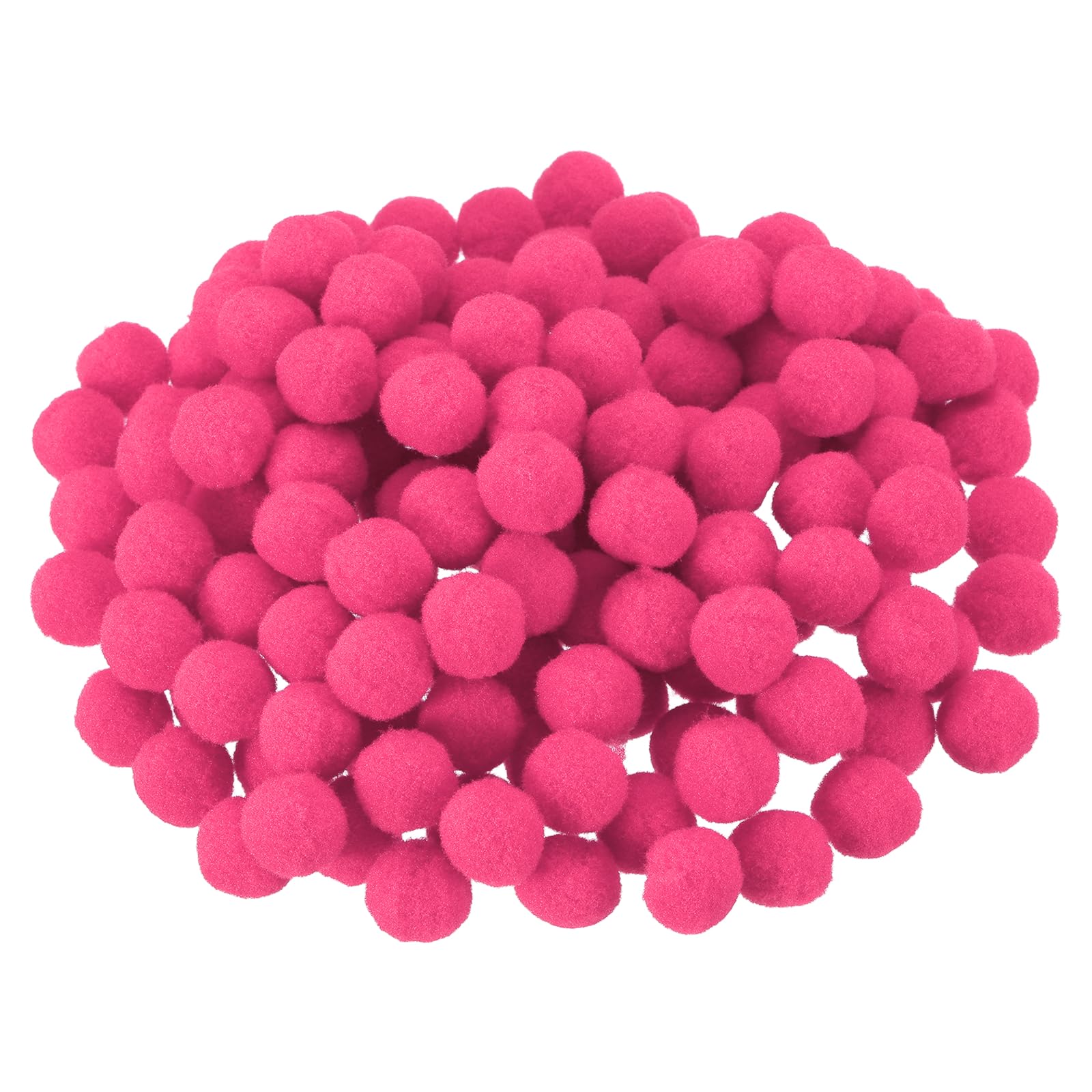 PATIKIL 0.6inch Pom Poms for Crafts, 150Pcs High Elastic Fuzzy Pastel Balls for Art Supplies DIY Creative Craft Material Handicraft Decorations, Rose Red โ image 1