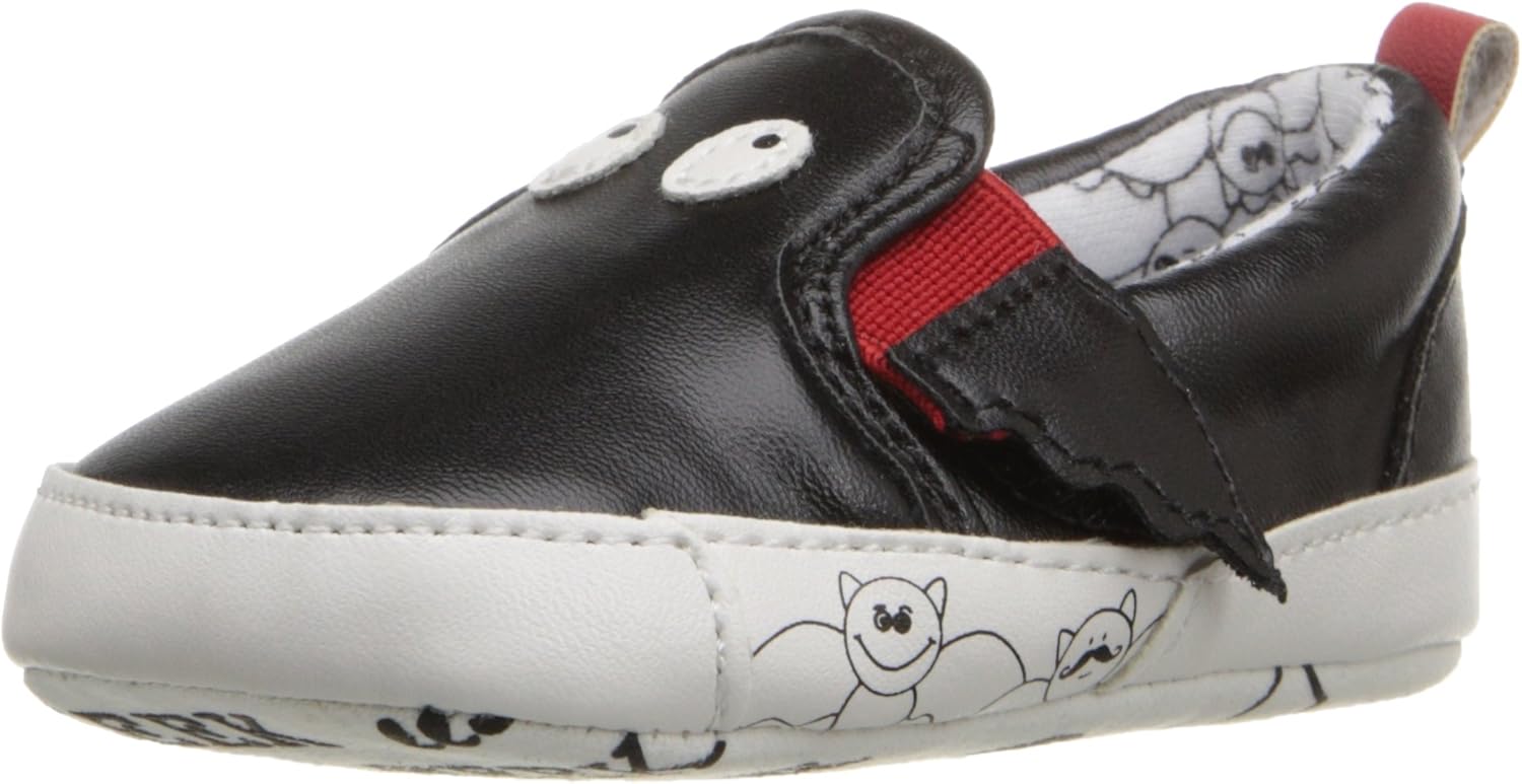Rosie Pope Kids Footwear Baby-Boy's Prewalker Black Bat-K, 6-9 Months M US