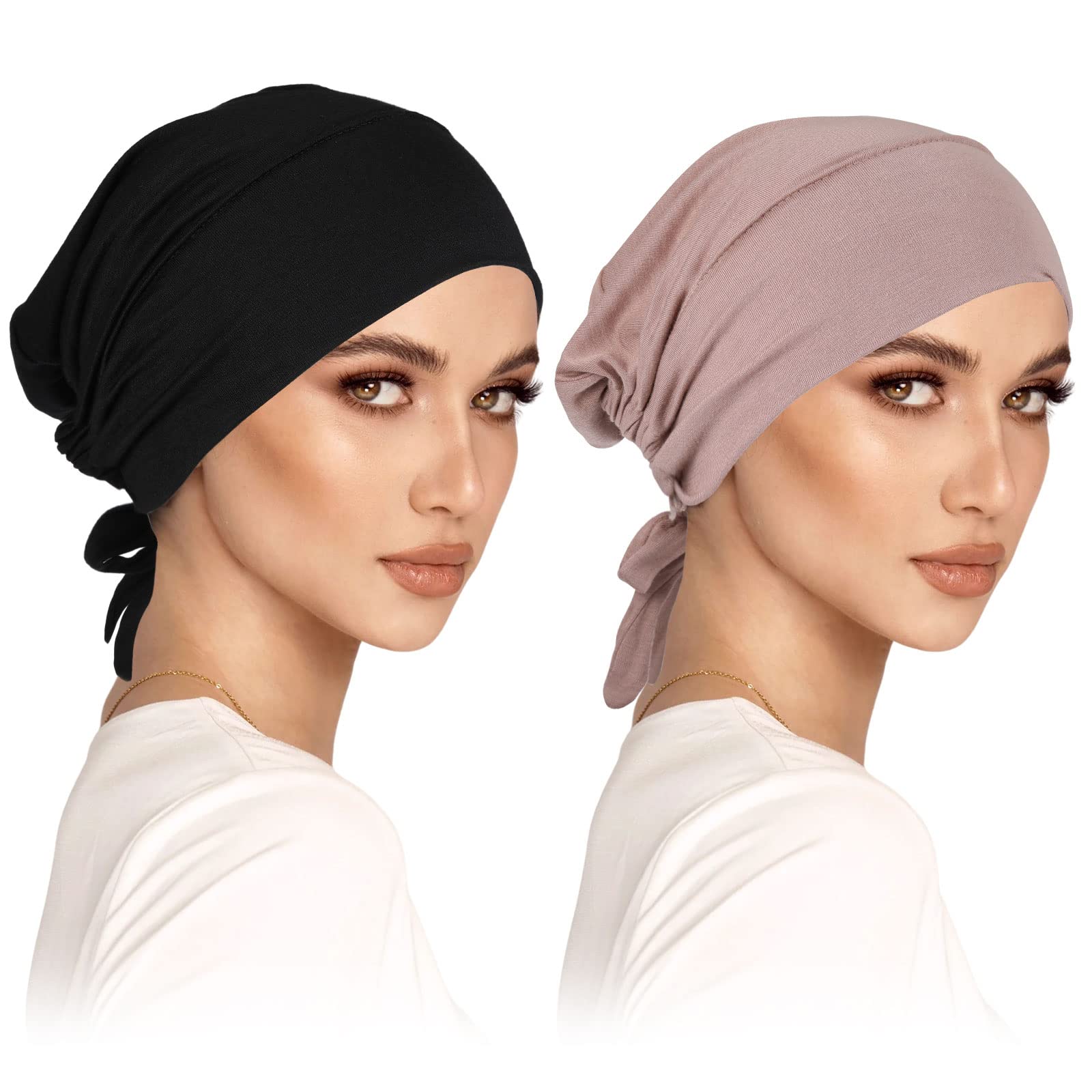 ARTOCT Foulard Pour Femmes, Bonnet De Tube Hijab Sous-écharpe, Bonnet De Hijab Musulman Islamique Réglable Sous écharpe Avec Fermeture à Attache Pour Femmes