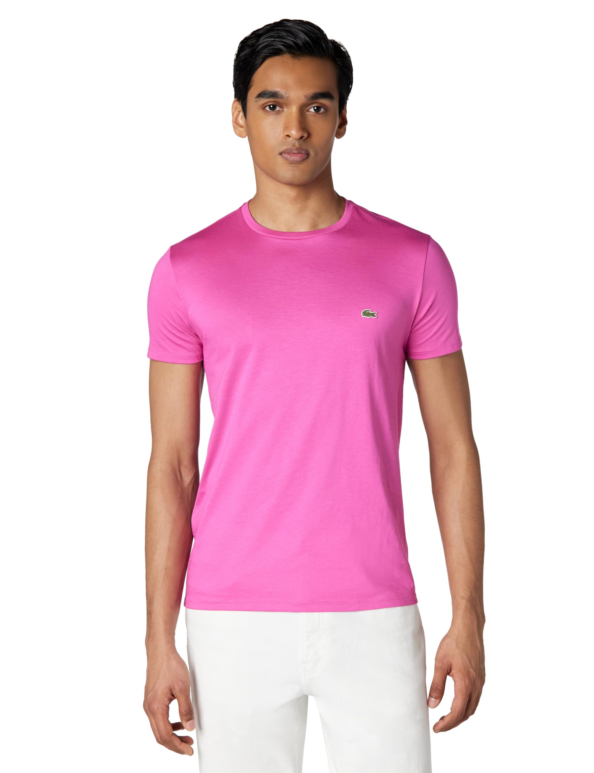 

                                                    Lacoste Men's Cotton Pima T-Shirt, Malva, Small