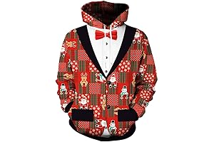 Ugly Christmas Hoodies: Reindeer Design, Ideal for Holiday Cheer