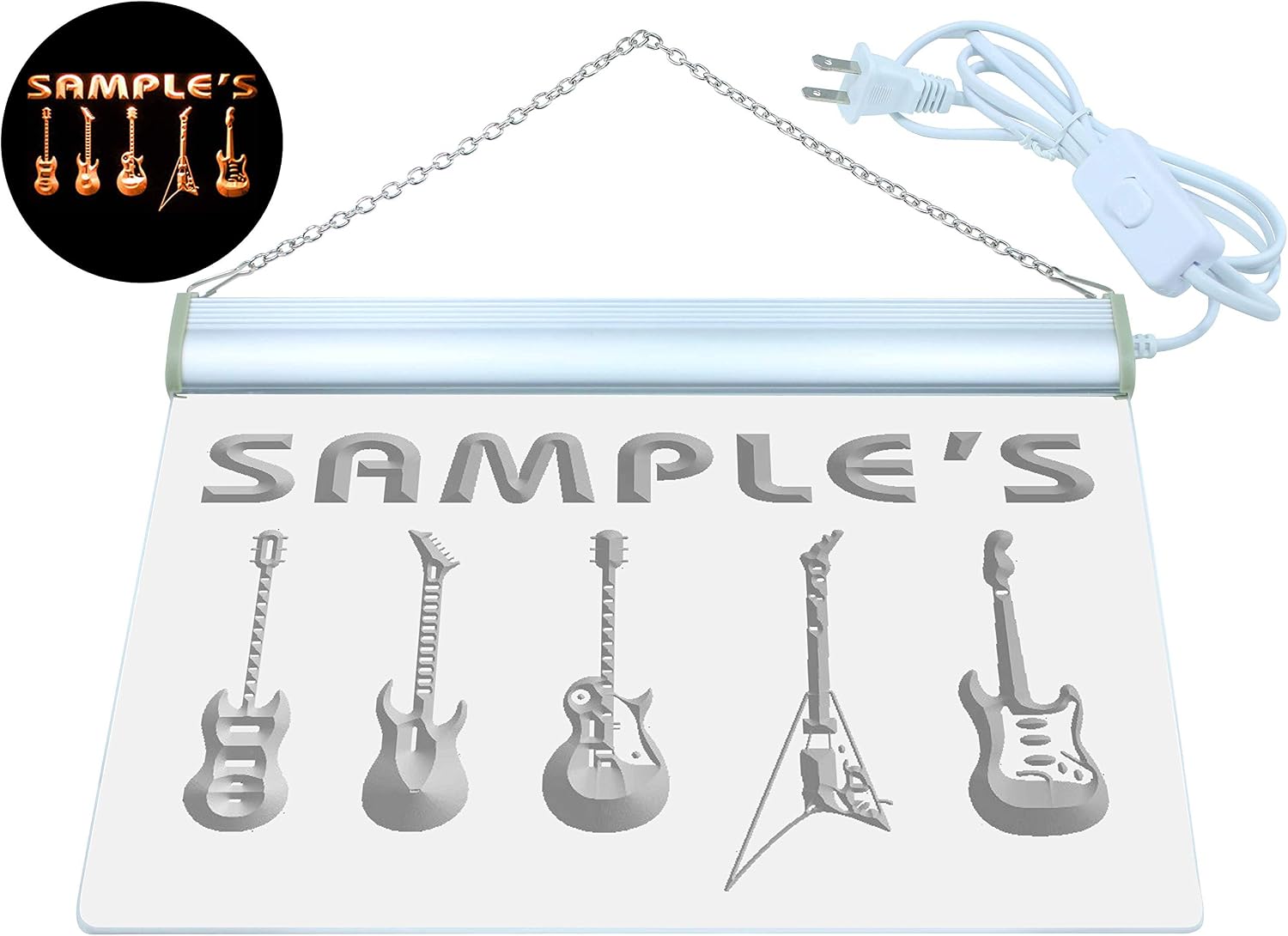 ADVPRO Name Personalized Custom Guitar Hero Weapon Band Music Room Bar Neon Sign Orange 12x8.5 inches st4s32-qp-tm-o