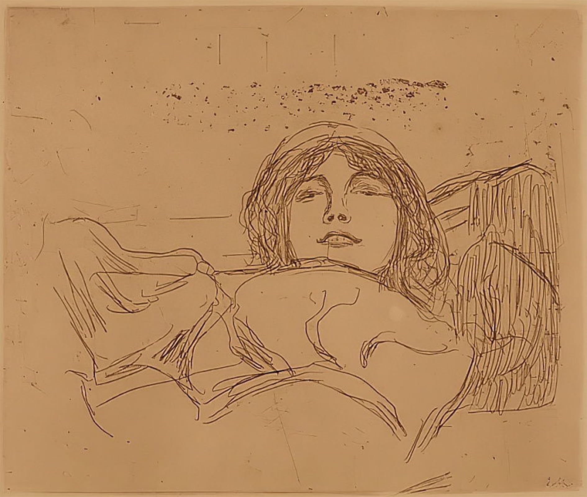 Murales Giovane donna di Edvard Munch para decorar dormitorios modernos 5