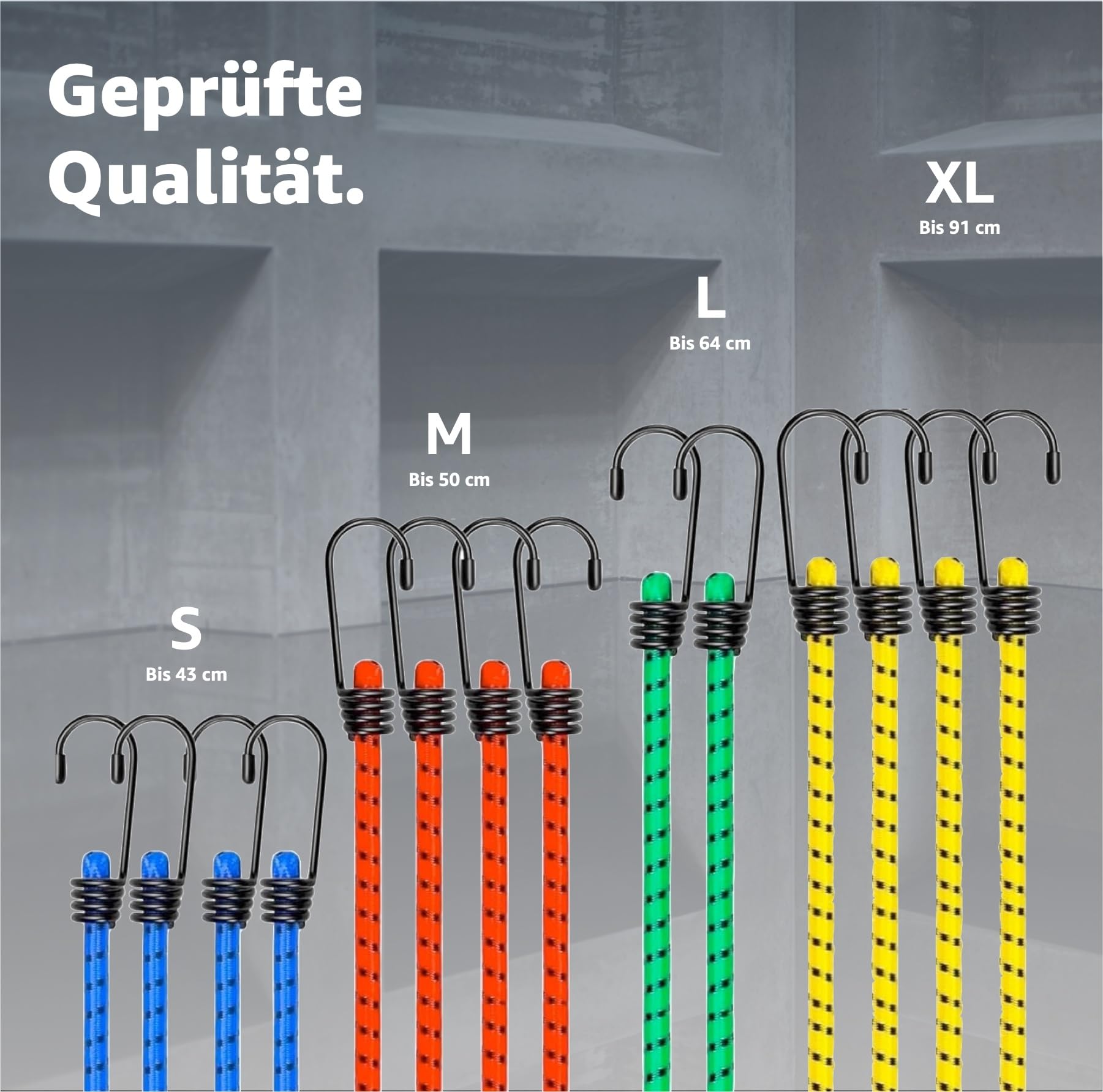 10x Tendeurs élastiques Extra Forts Avec Crochets Sangles Bagage Fixation Transport Sécurité Chargement Voiture Moto Vélo Camping Robuste