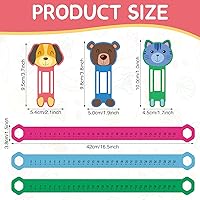 Vista 2 de Eersida 24 Pcs Slide and Learn Number Lines 0 to 30 PVC Math Number Line for Student Animal Positive Integers Slide Rules Childhood Education
