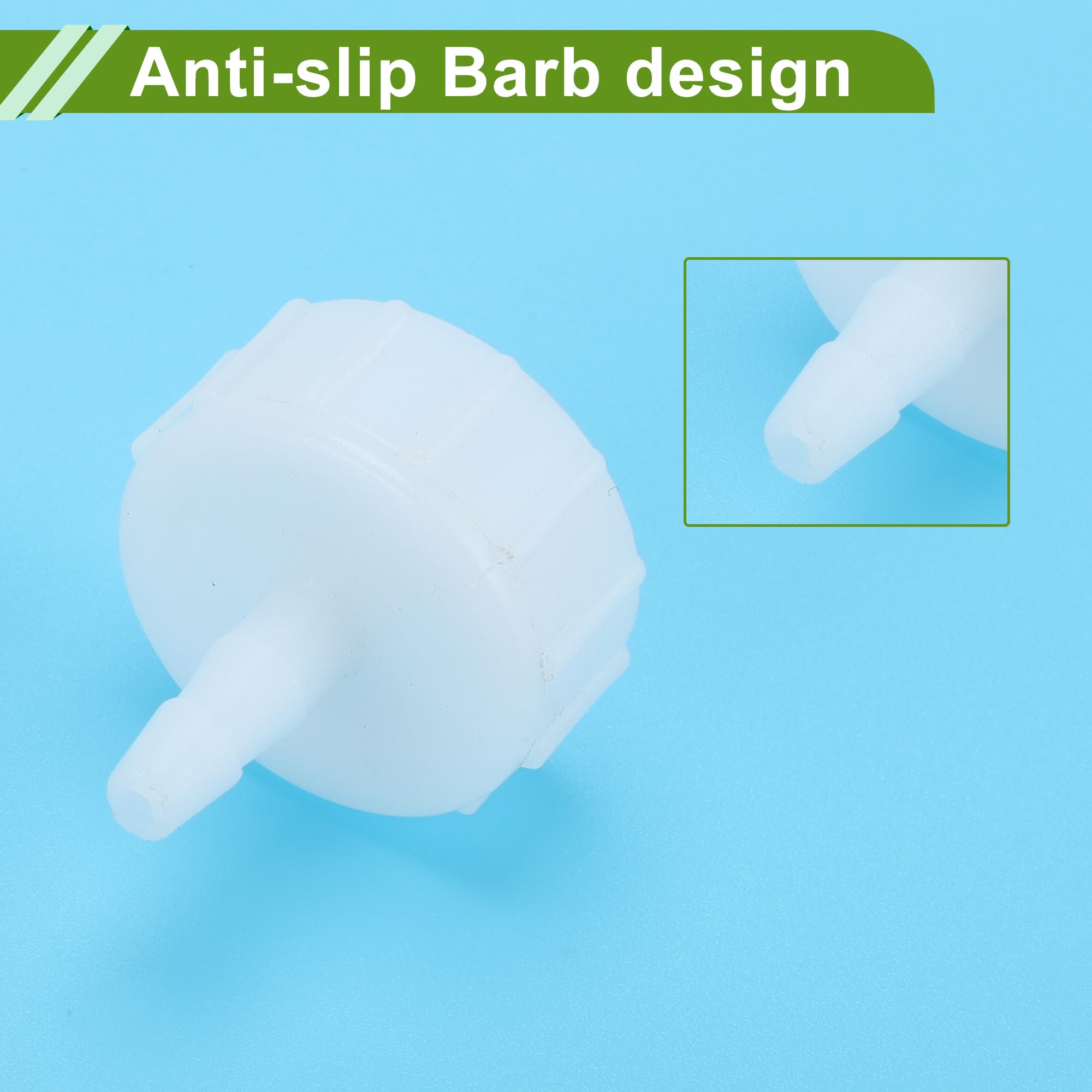 HOPESPANNER Plastic Hose Barb Fitting 15/64" Hose ID G1/2" Thread Female Barb Fitting Plastic 4 Pcs, White, 15/64"-G1/2" - Image 4