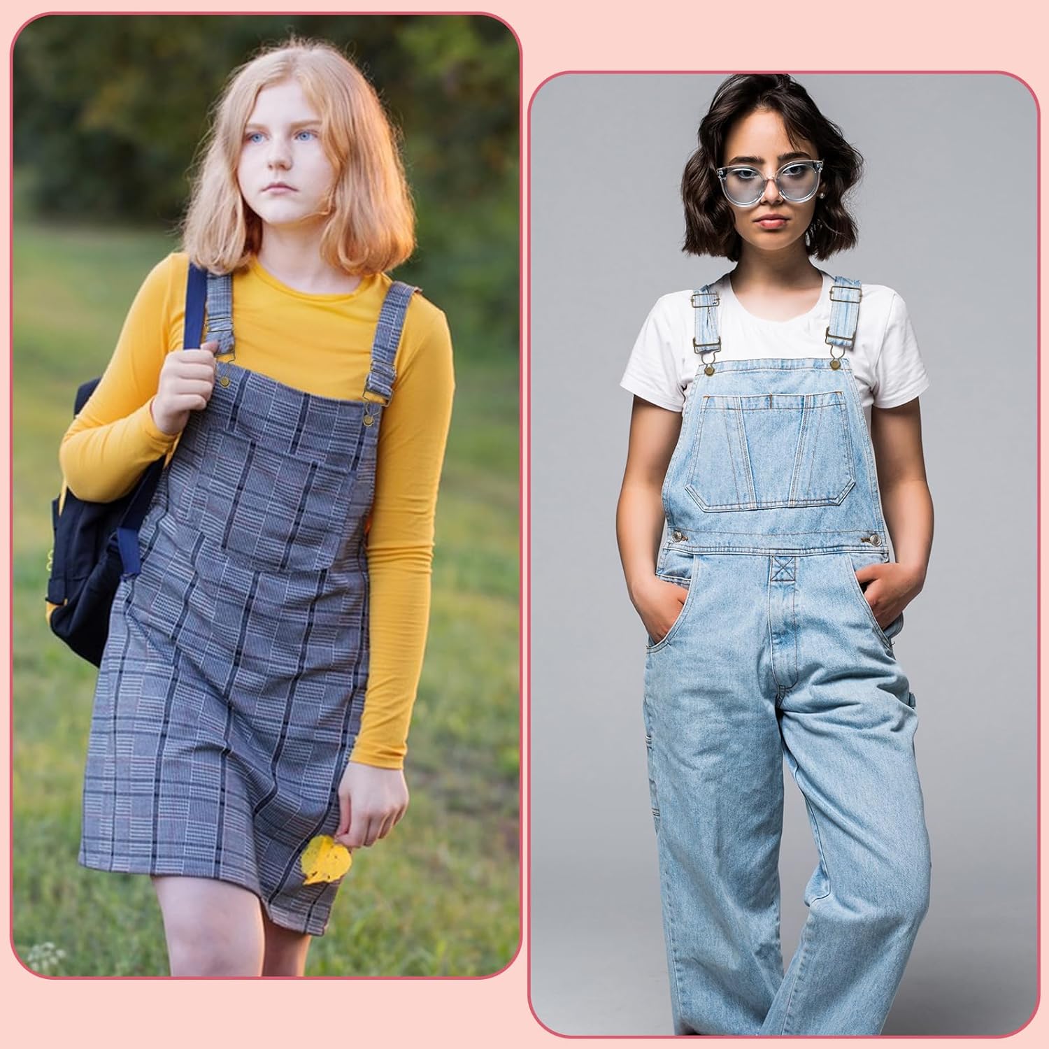 6 Sets Overalls Buckles, 1.25 inch Metal Overall Replacement Clasp Clips with Adjustable Tri Glide Slide Buckle and Buttons, DIY Button No-Sew Accessories for Overall Bib Pants Trousers Jeans Jacket - Image 4