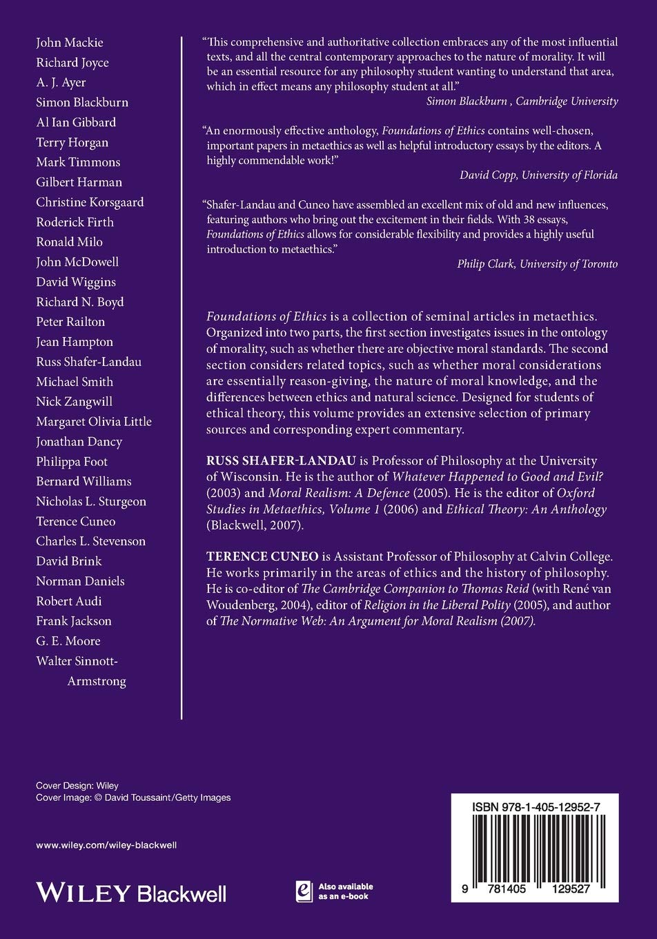 Foundations of Ethics: An Anthology (Wiley Philosophy Anthologies)