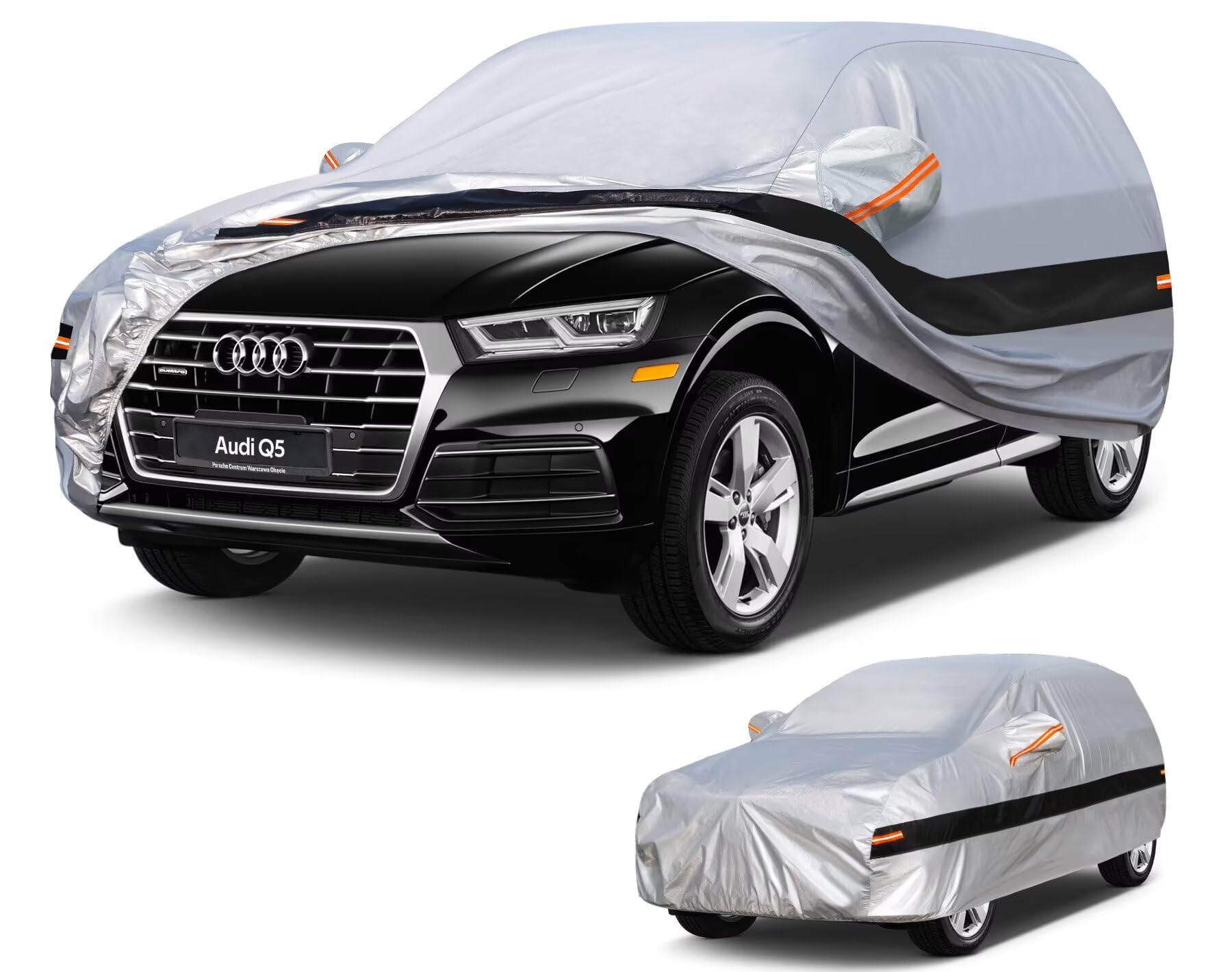 Holthly 10 strati Telo Copriauto SUV per Audi Q5(2008-2025),100% copertura auto impermeabile,Telo Copri Auto per Esterno,impermeabile,protezione UV,antivento,antipolvere.