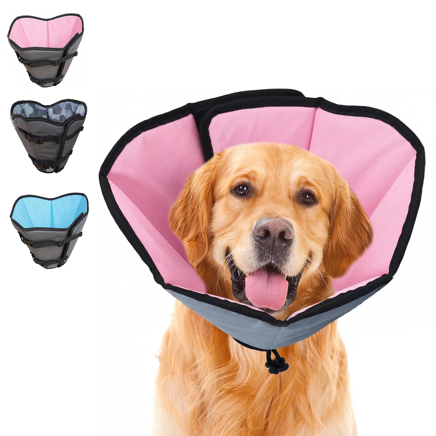 Photo 1 of ipetstation Soft Dog Cone Collar for Large Dogs After Surgery Adjustable