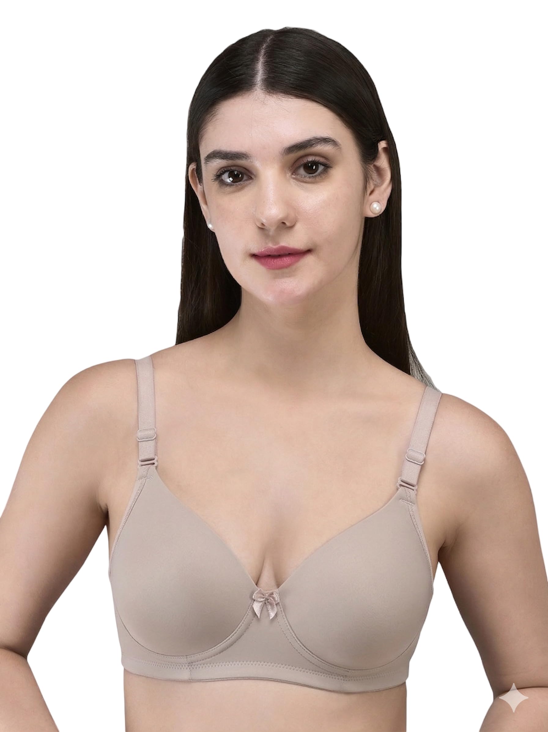 Padded T-Shirt Bra for Women Non Wired | Seamless| Soft Padded |Full Coverage Bra for Women with Detachable Straps| Supportive Everyday Comfort- Coolpad-image-35