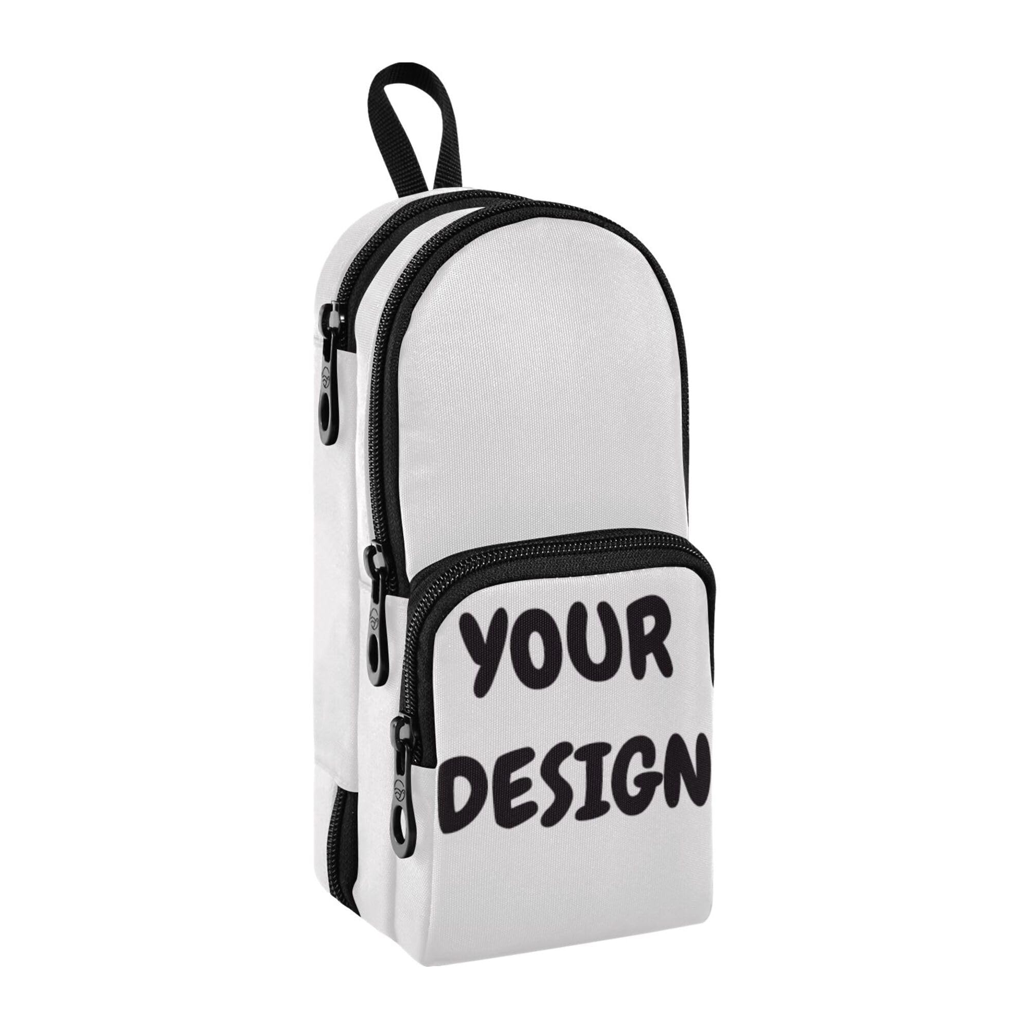 Custom Design Pencil Case Pen Bag 3 Compartment Pouch Pen Bag Standing Pencil Case for Kids Printed Pencil Pen Case Portable Stationery Pencil Bag