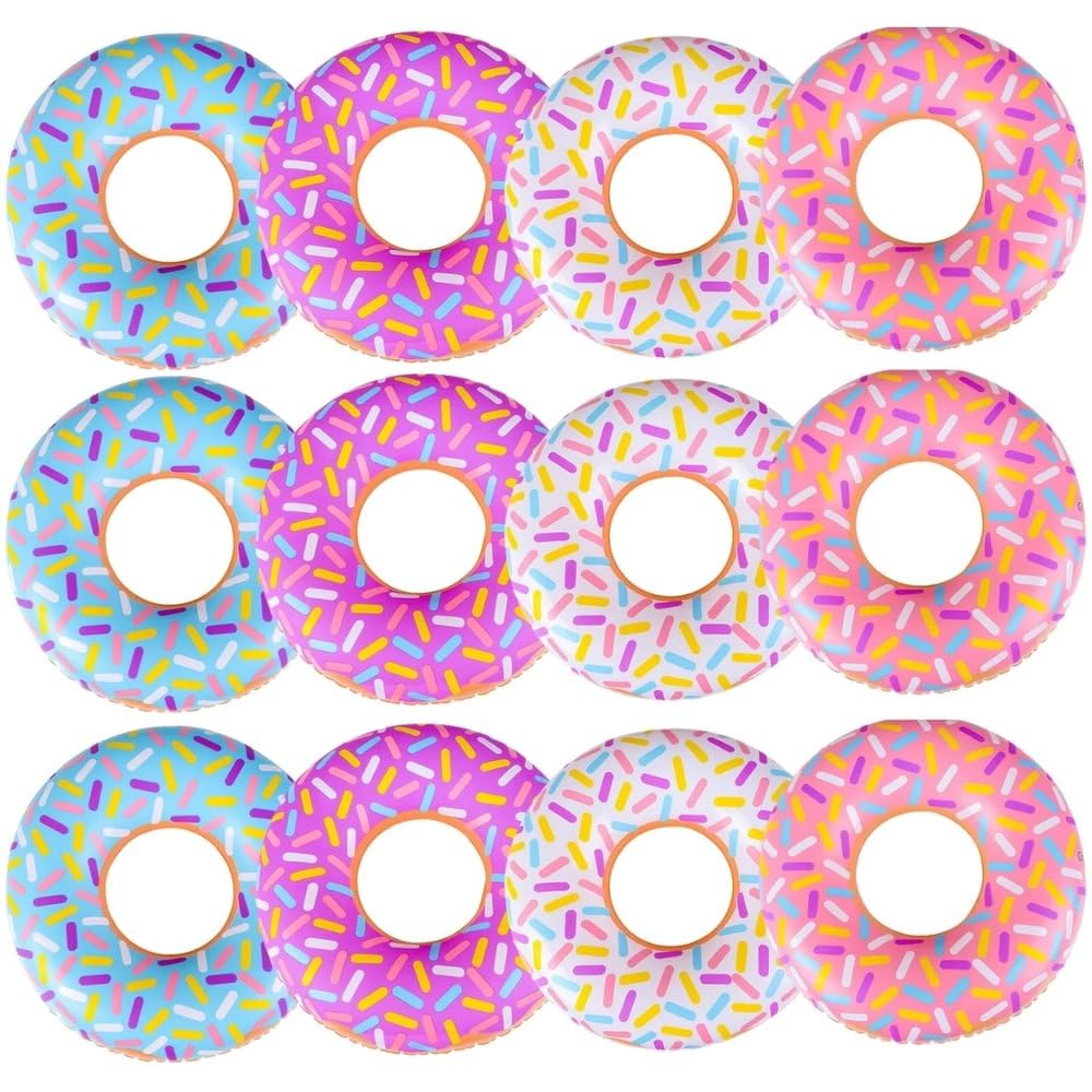 12-Pack Frosted Donut Plush Party Favors – 5” Soft Stuffed Donut Toys For Birthday, Carnival Prizes - View #3