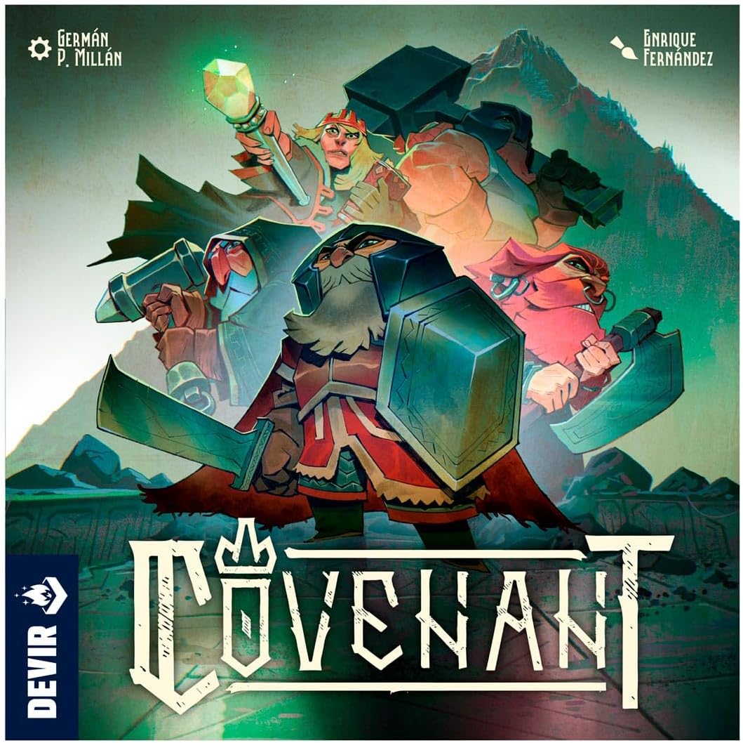 Devir - Covenant Board Game, Epic Dwarven Strategy Euro Game with Worker Placement & City Rebuilding for Adults & Teens, Age +14, 1-4 Players, 120 Playtime, Multi-Language (ES, EN, Catalan)