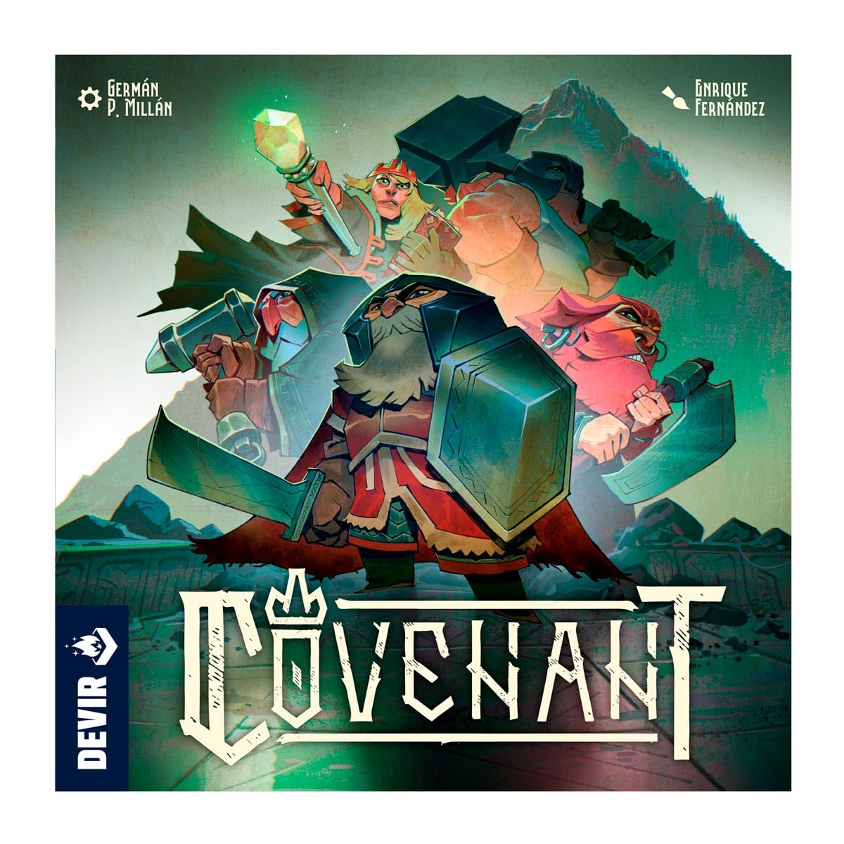 Devir - Covenant – Juego de Mesa de Estrategia Épica Enanos | Recupera la Montaña Sagrada | 1-4 Jugadores, 100 min, Autor de Bitoku y Sabika | Aventura Fantástica y Cooperativa (BGCOVSE)