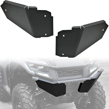 SAUTVS Front Bumper Protection Plates for Can-Am Outlander 500 700 PRO 2023-2026 Accessories, Heavy Duty Steel Front Brushguard Protector Cover Skid Plates, Replace #715005439, 2pcs