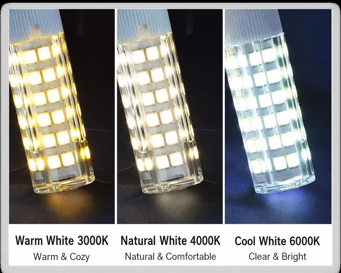 G4 LED-Glühbirne, 7 W, 12 V, AC/DC, T3 Halogen-Ersatz, Keramiksockel, 840 lm, 3000 K Warmweiß, für Landschafts-, Unterschrank- und Deckenleuchten, 20 Stück