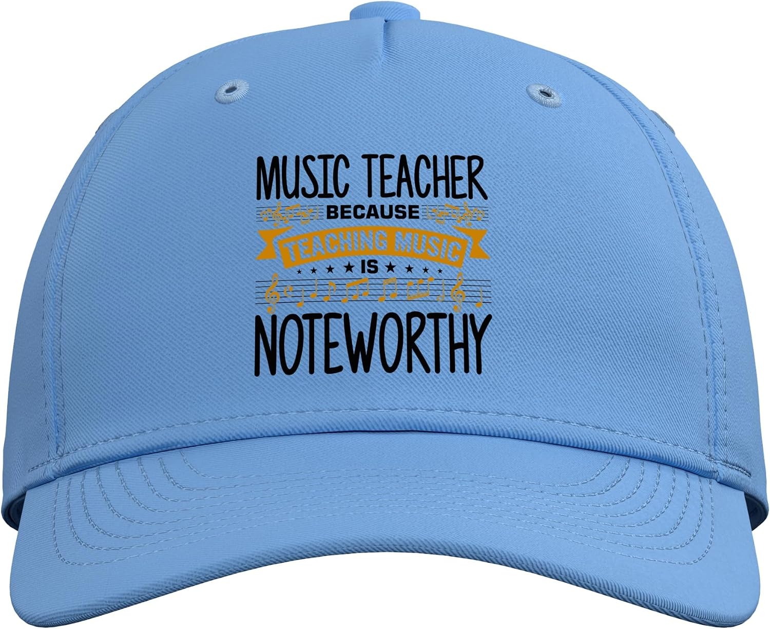 Funny Music Educator Design for a Music Teacher Adjustable Baseball Hat image 2