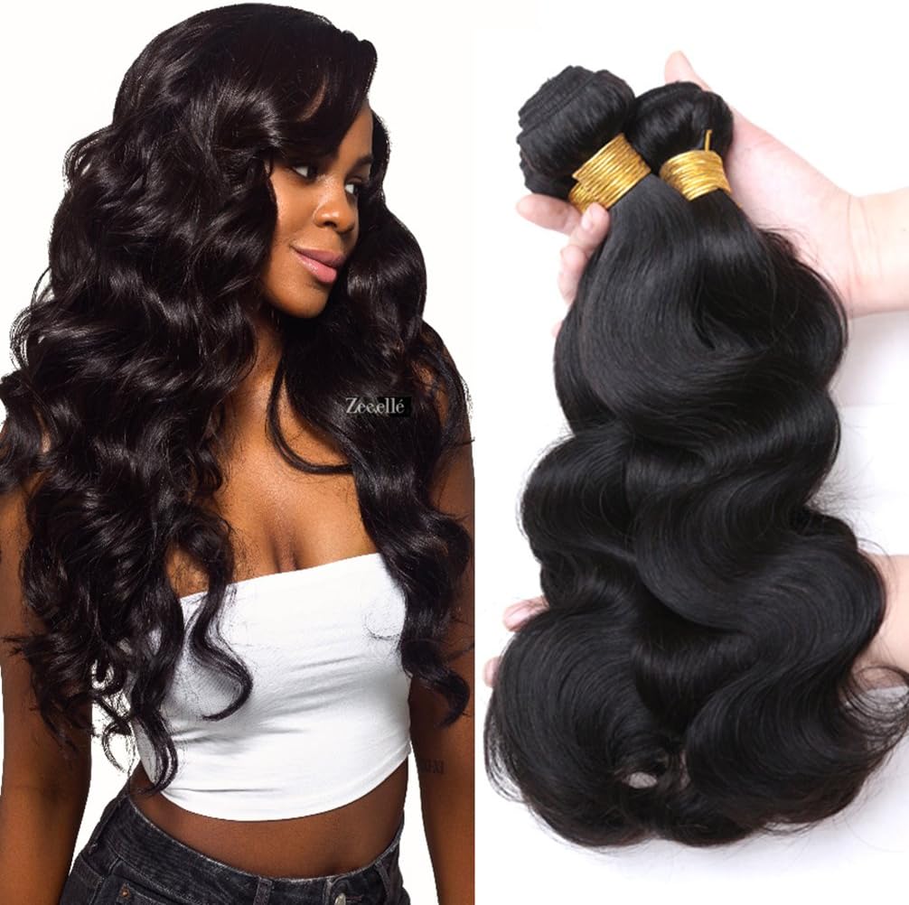 Julissa 100% Unprocessed Peruvian Virgin Hair 8A Grade Body Wave Remy Human Hair Weave Hair Extensions 3 Bundles Deals Natural Black Hair Can be Dye(8 8 8 Inch) 100g/pcs,total 300g