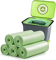 Vista 8 de Bolsas de basura pequeñas de 2.6 galones – Bolsa de basura biodegradable para cocina, bolsas de basura compostables, bolsas de basura blancas