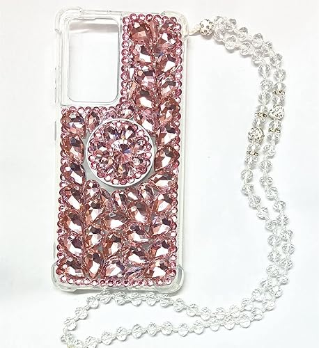 Miniatura 2 de Aikukiki Funda con función atril para Galaxy S21 Ultra 5G, hecha a mano en 3D, con diamantes brillantes y brillantes, para Samsung Galaxy S21 Ultra